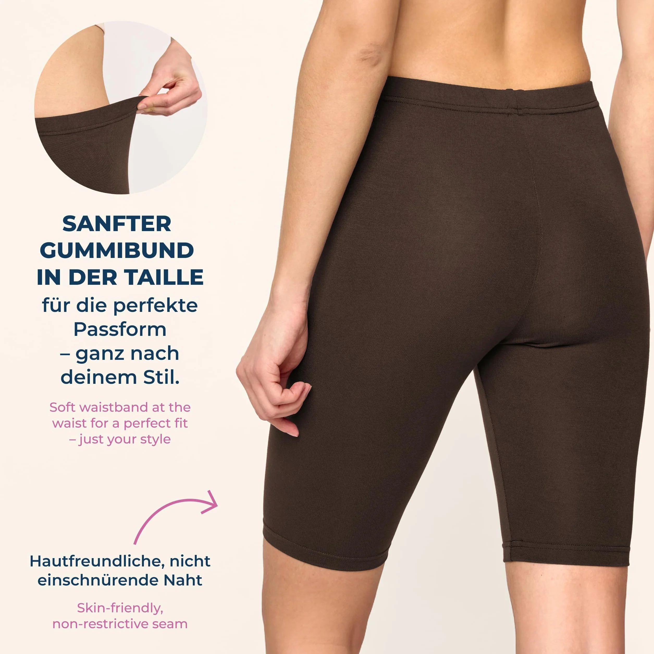 Merry Style Krótkie Legginsy Damskie z Wiskozy MS10-145