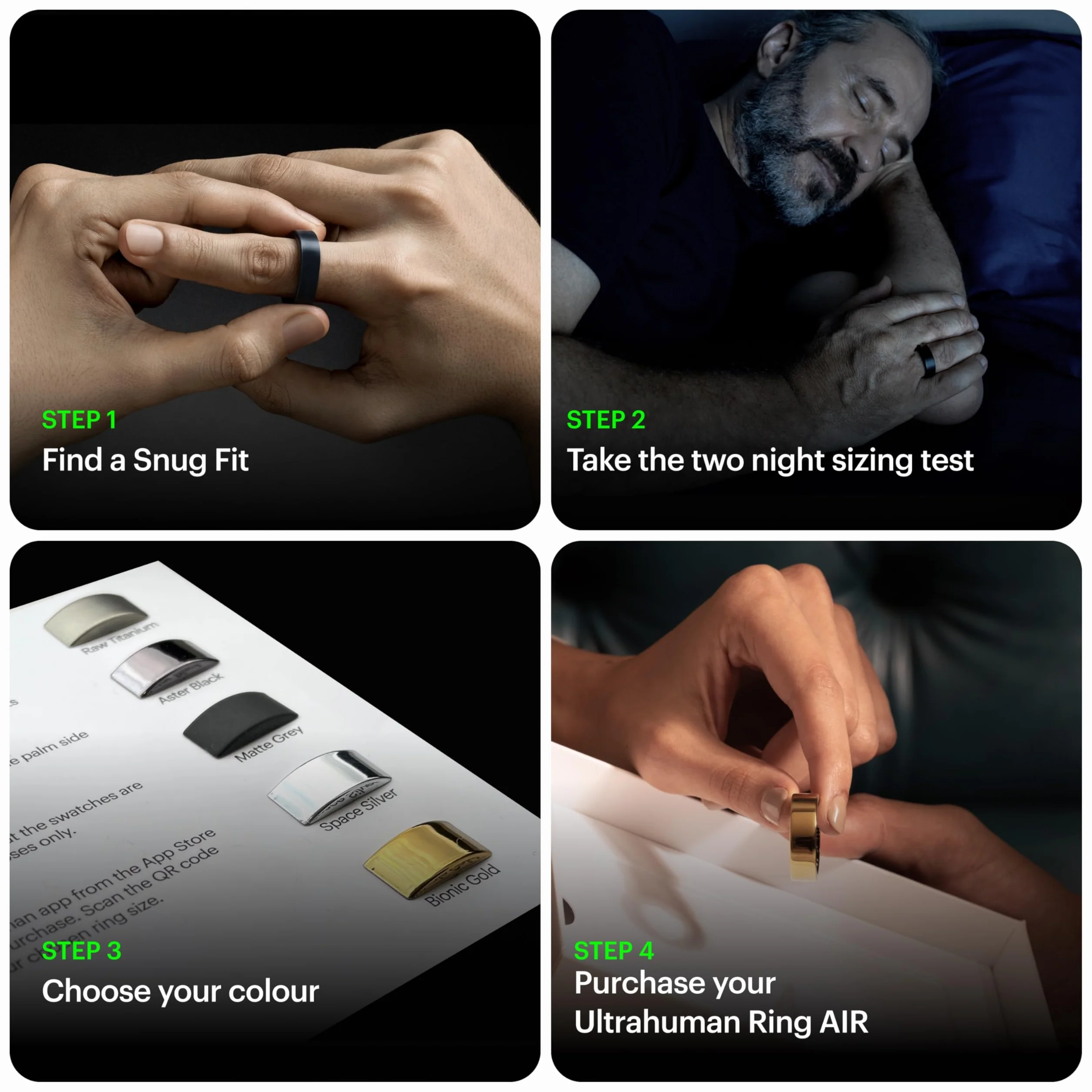Ultrahuman Ring Air Sizing Kit – Size First Before You Buy – wybierz spośród 10 rozmiarów – rozmiary od 5 do 14 – znajdź idealny rozmiar pierścionka – inteligentny rozmiar pierścionka