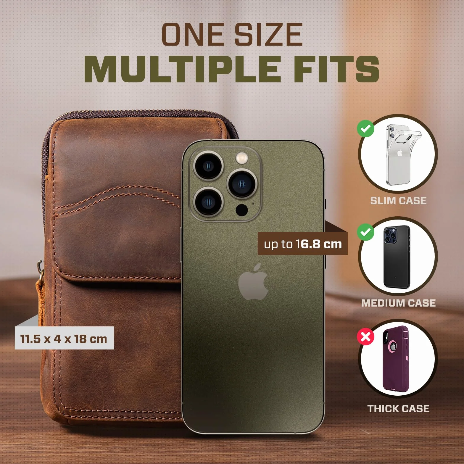 Torba na pasek z prawdziwej skóry torba na ramię uchwyt na telefon komórkowy uchwyt kabura do iPhone 16Pro Max iPhone 15 14 12 Pro Max 16 Plus pokrowiec na pasek do Galaxy S25 S24 S23Ultra