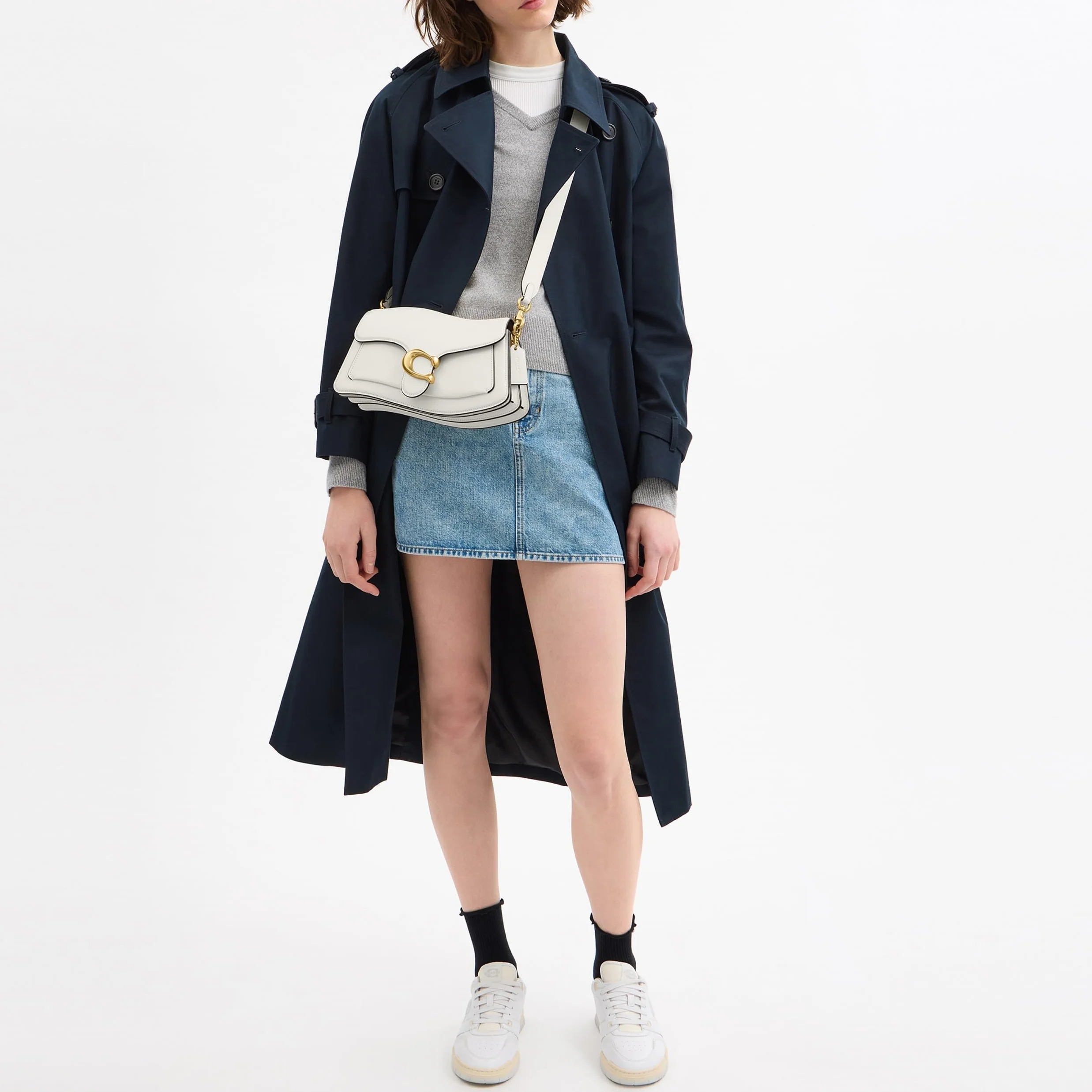 Coach Damska torba na ramię Twisted Tabby Shoulder Bag B4/kreda, B4/kreda, jeden rozmiar
