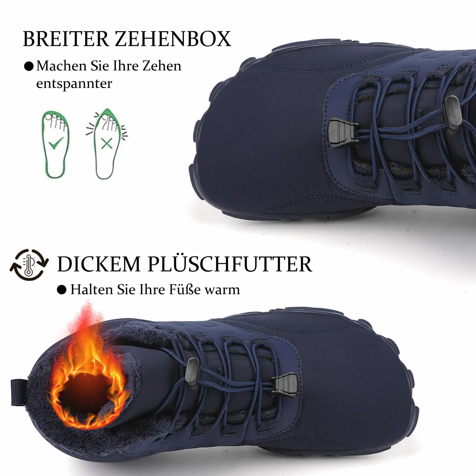 RUYI Unisex buty do biegania w terenie, miękkie, lekkie, do fitnessu, oddychające, z podeszwą Zero-Drop i szerokim noskiem