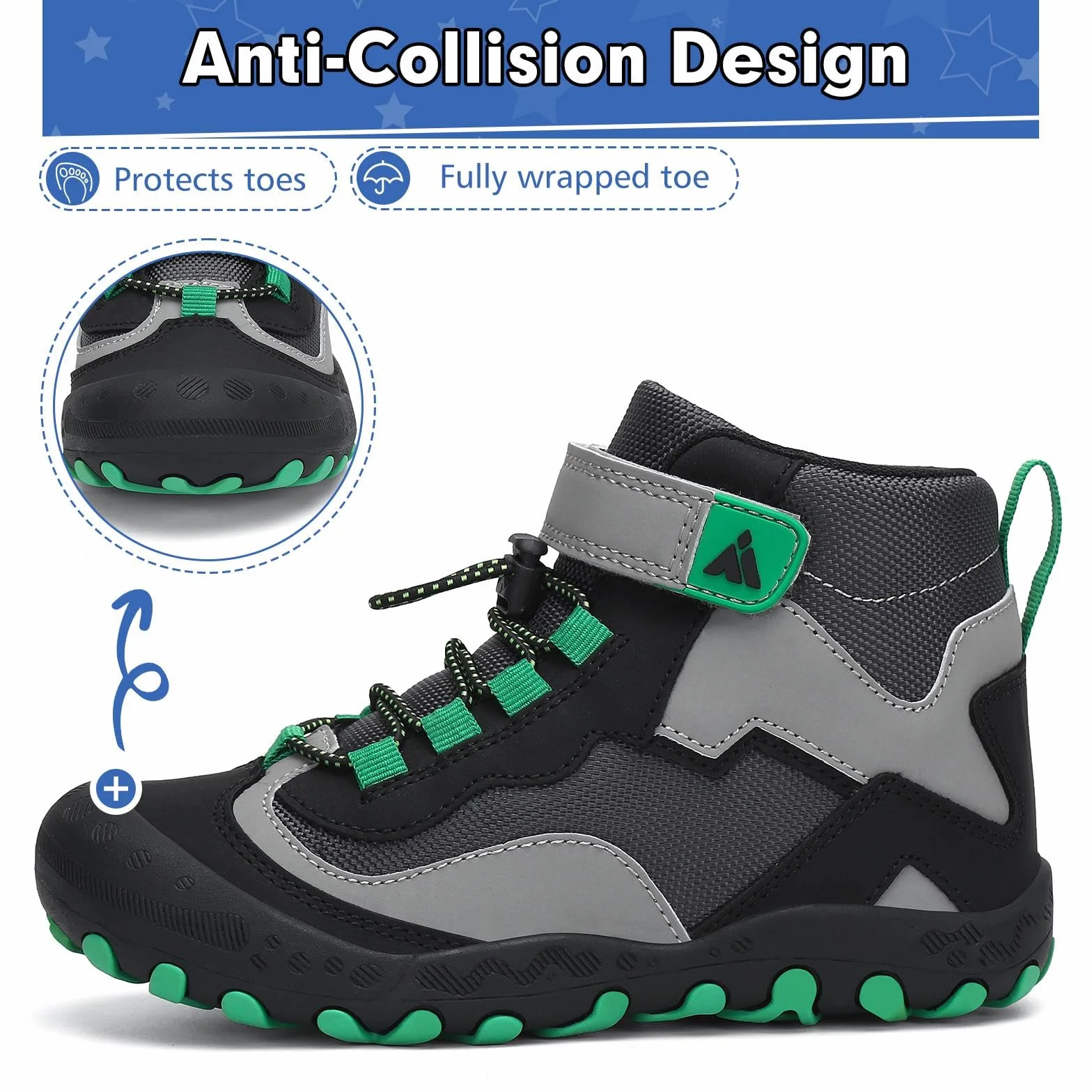 Mishansha Dziewczęce Buty trekkingowe Lekkie Oddychające Buty trekkingowe dla dzieci Outdoor Multisport Buty Rozmiar 24-38 EU