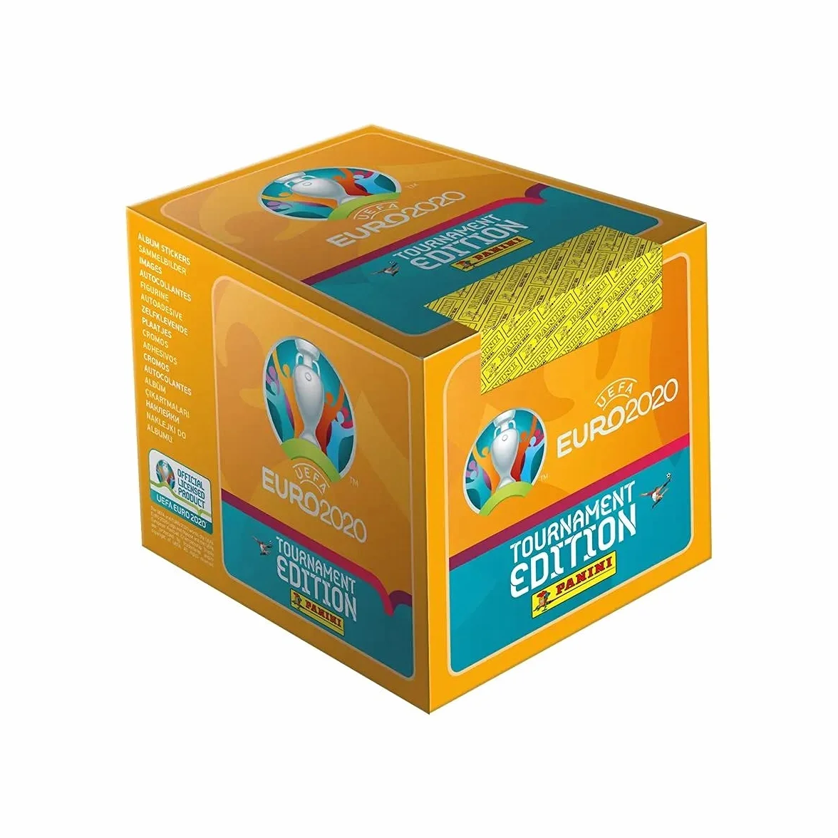 Euro 2020-UEFA Euro 2020 Naklejki 2021 Tournament Edition Boite 50 pochettes European Soccer International Cajita Koperty, Kolor Dynia (Panini Hiszpania 1)