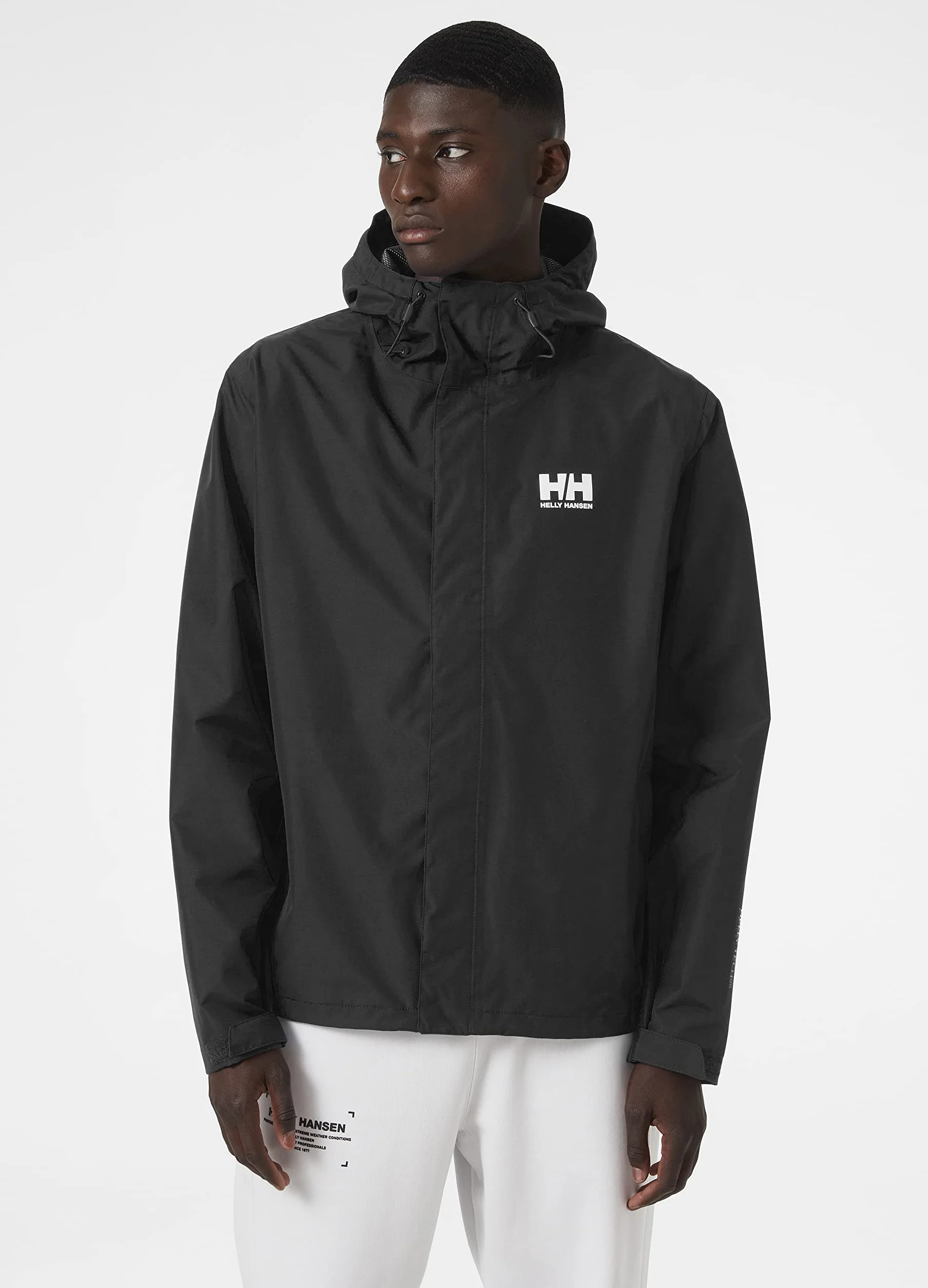Helly-Hansen Mężczyźni Seven J Jacket Kurtka Przeciwdeszczowa, Czarny, L