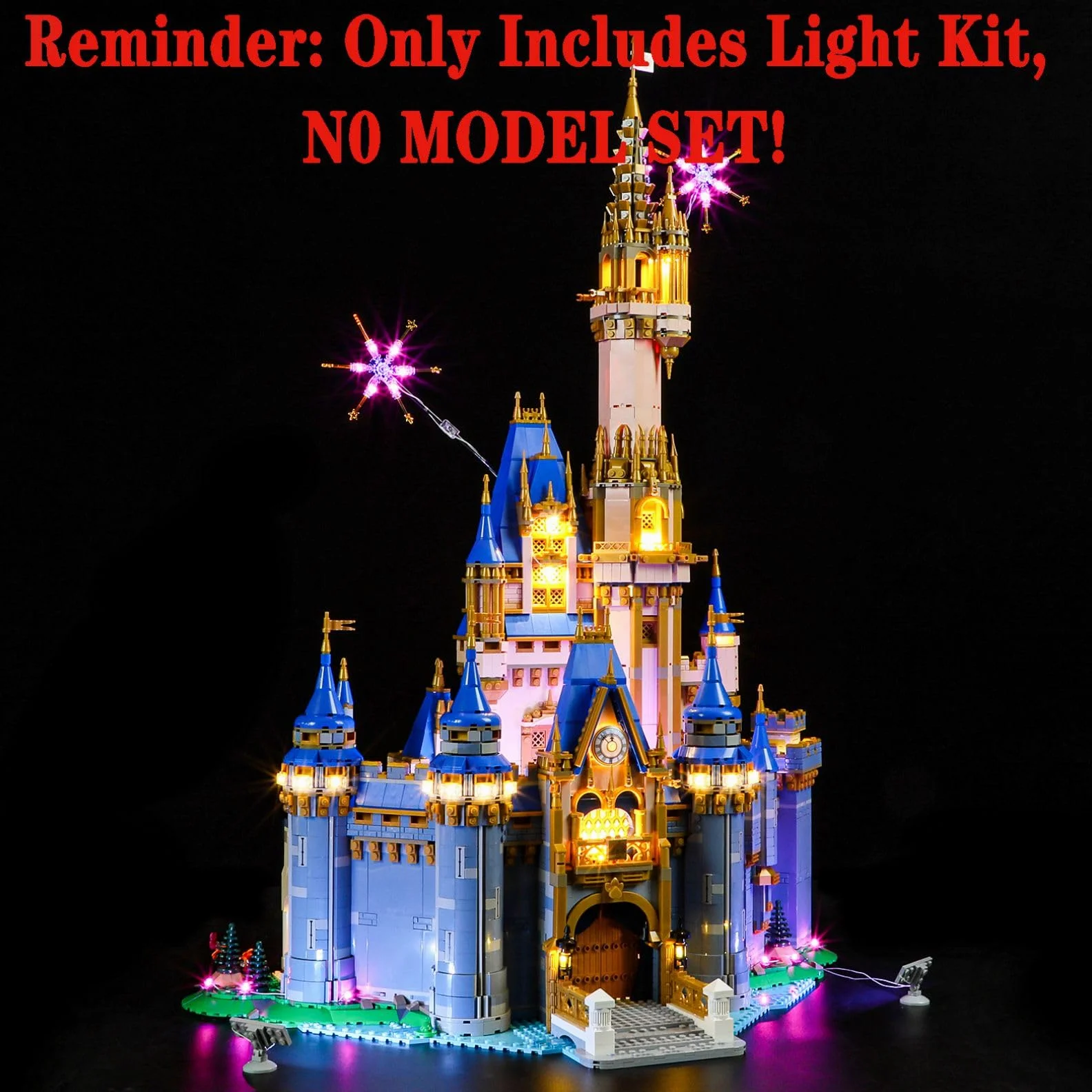 Zestaw oświetlenia LED kompatybilny z modelem 43222 Disney Castle Disney Building Blocks - zestaw modeli nie jest dołączony