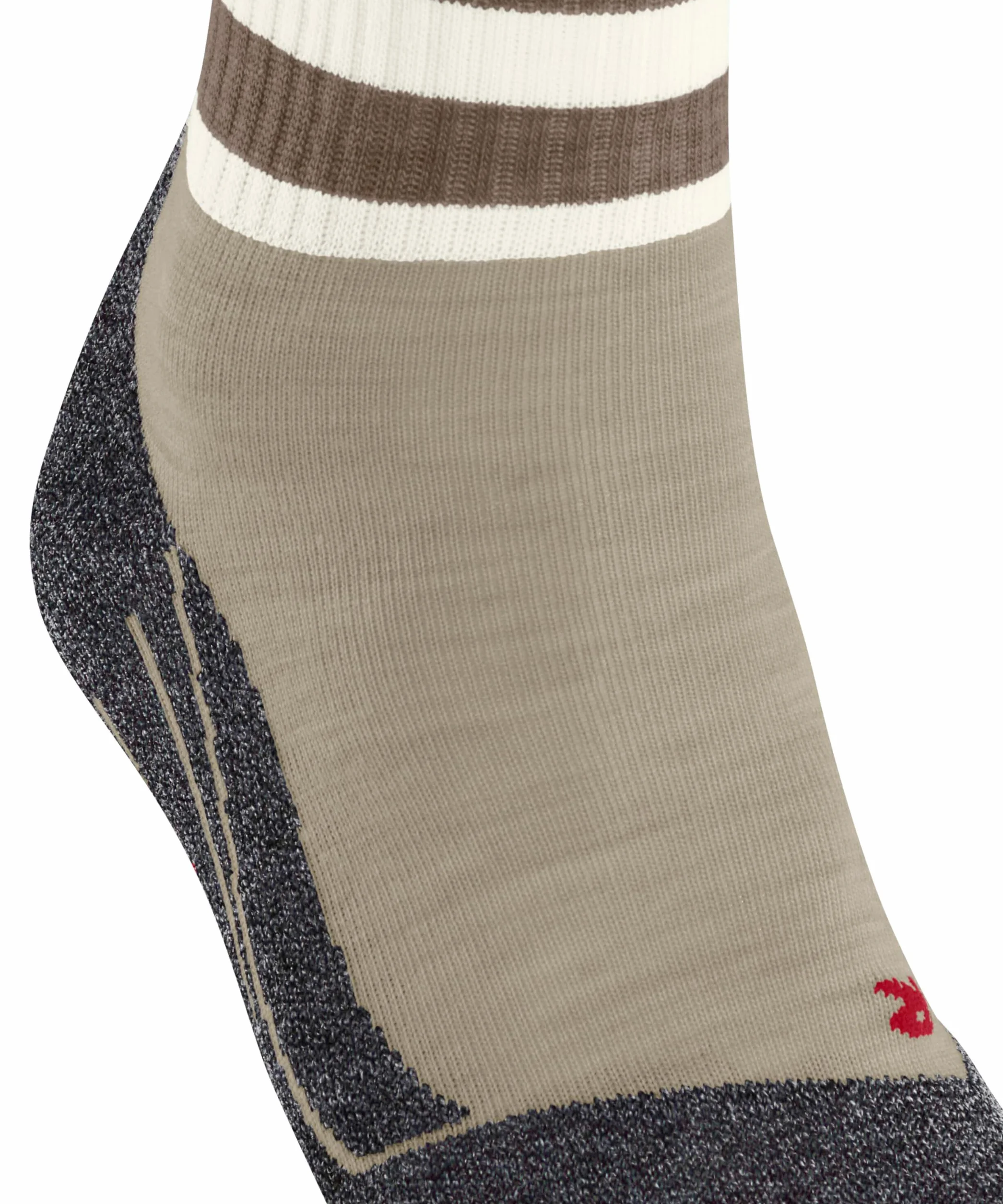FALKE Kobiety Skarpety do wędrówek TK2 Explore Short W Sso wełna materiał funkcyjny przeciw pęcherzom grube 1 Para, Beżowy Beige Melange 4043, 37-38