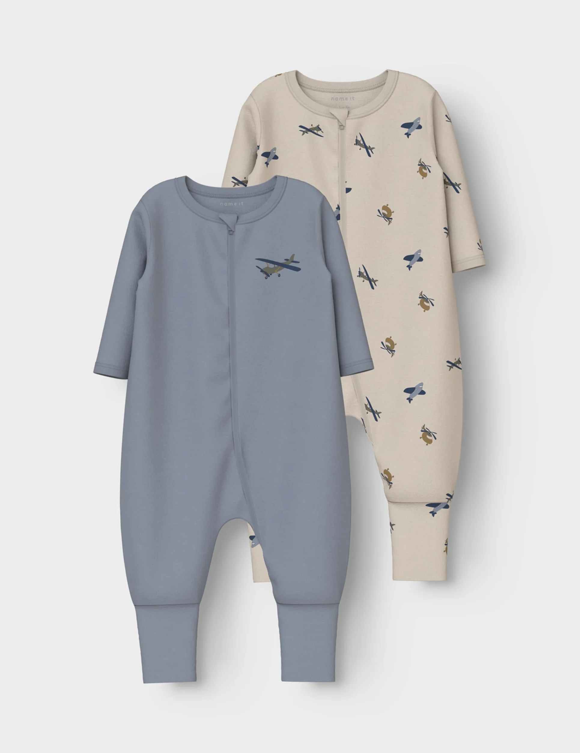 NAME IT Nbmnightsuit męski kombinezon 2P Zip Ff Airplane Noos, peyote, 68