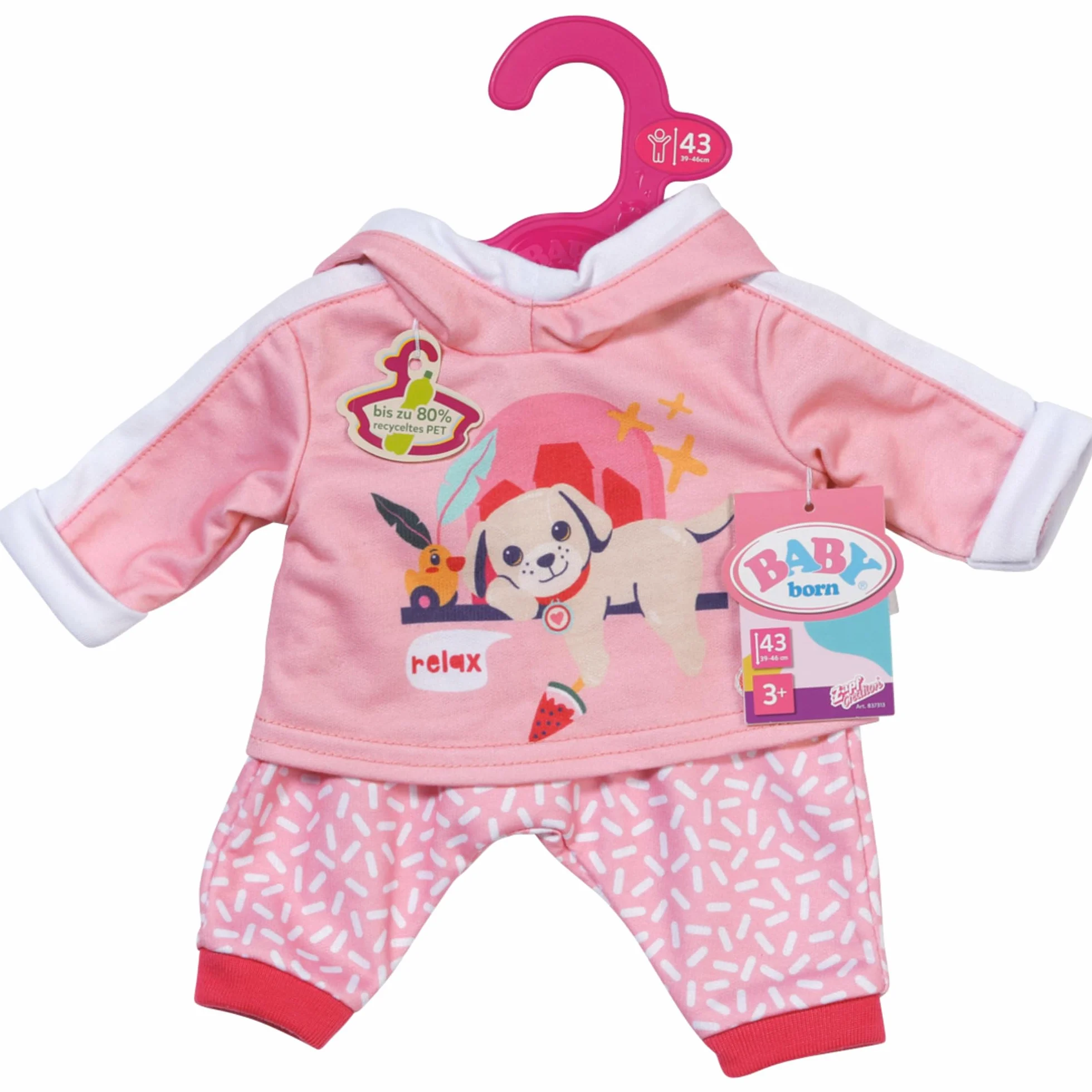 BABY born 837313 Jogginganzug Hund 43 cm