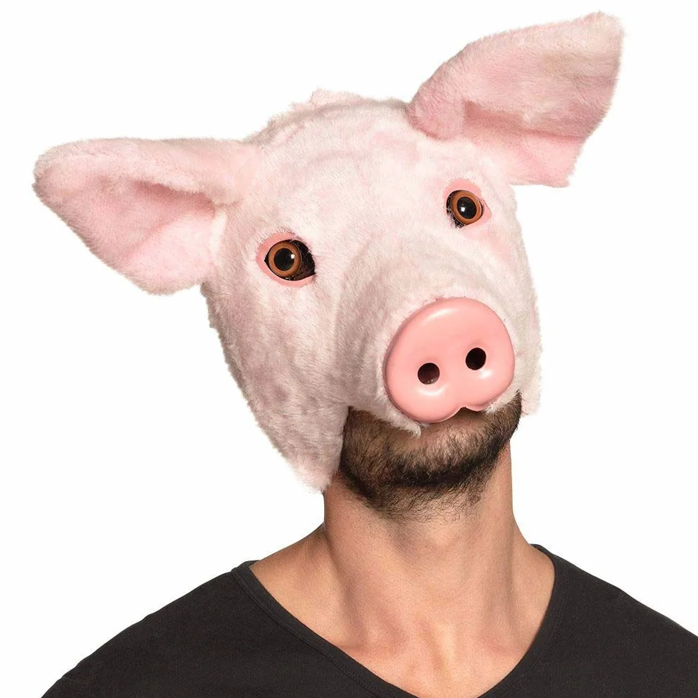 Boland - Pluszowa półmaska, rozmiar uniwersalny, maska na twarz, zwierzęca, futrzana, akcesorium, kostium, karnawał, Halloween, impreza tematyczna, przebranie, teatr