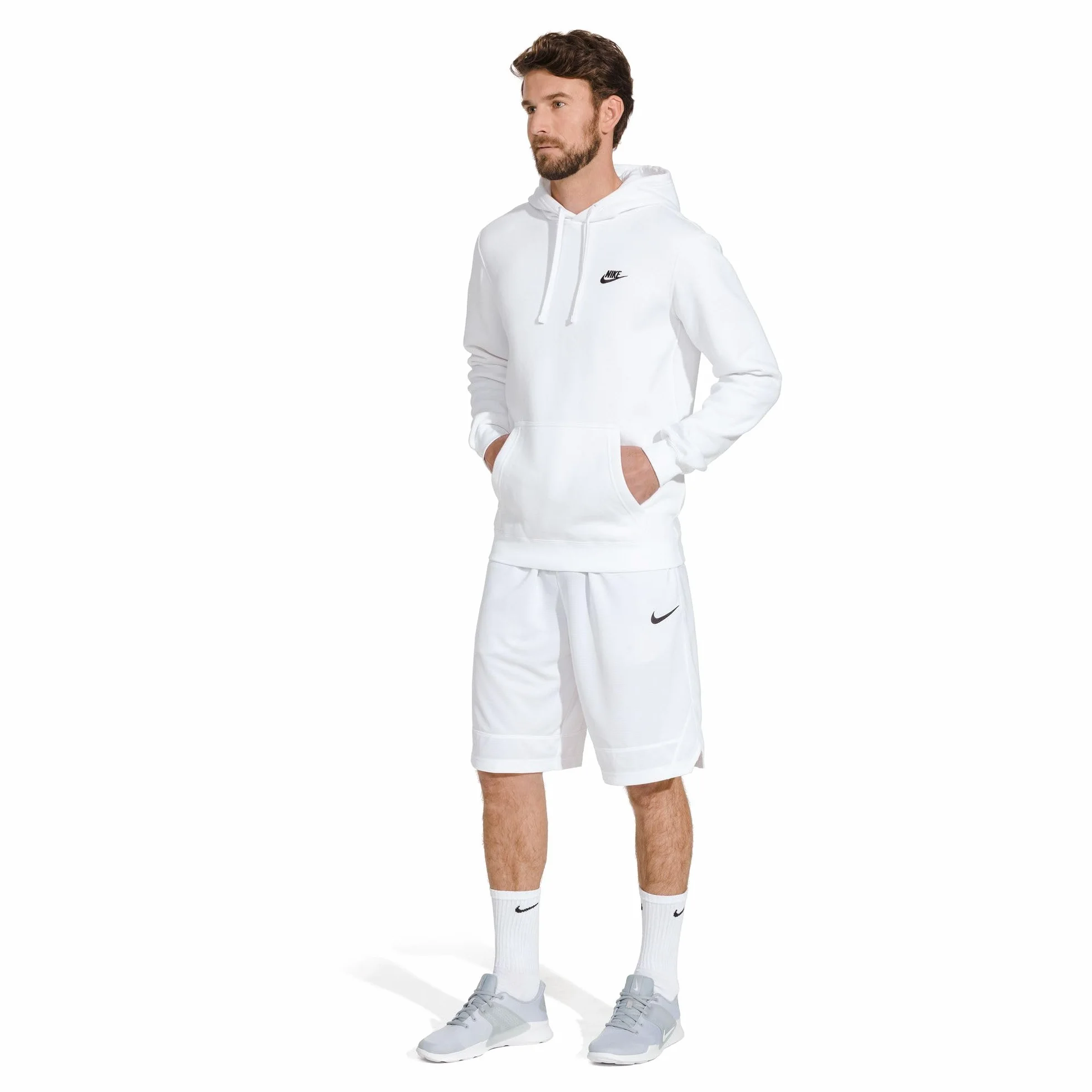 NIKE Męskie skarpety treningowe na co dzień 6 par, białe/czarne, L