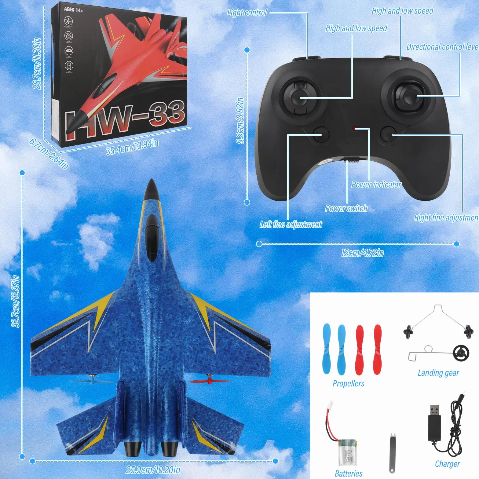 LUFEIS F-22 Zdalnie Sterowany Samolot, 2,4 GHz, 2-Kanałowy Model z Systemem Żyroskopowym Xpilot dla Początkujących