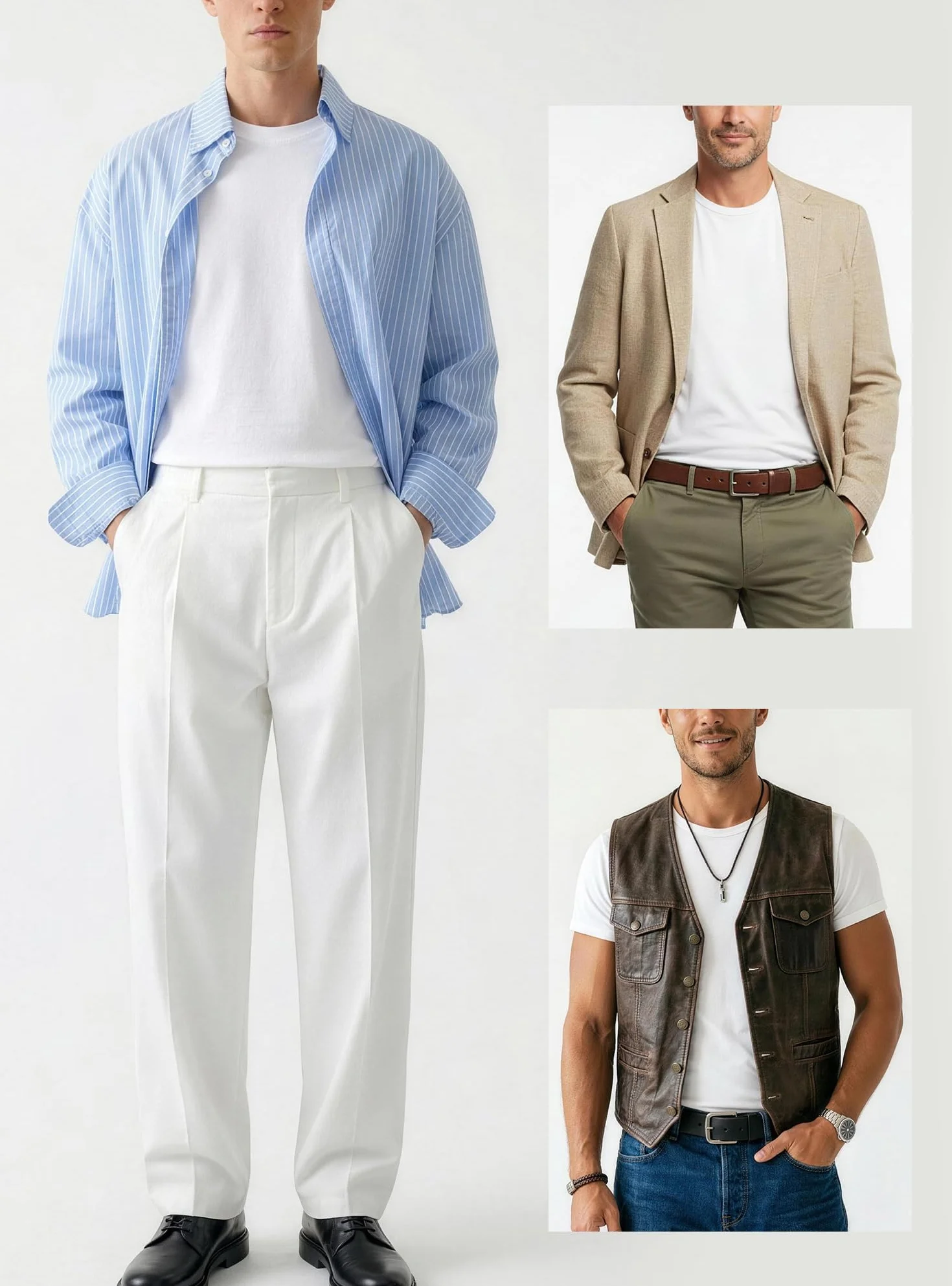 DAVID ARCHY Podkoszulek męski, oddychający, slim fit, miękki, z krótkim rękawem, koszulka basic, 3 lub 5 sztuk