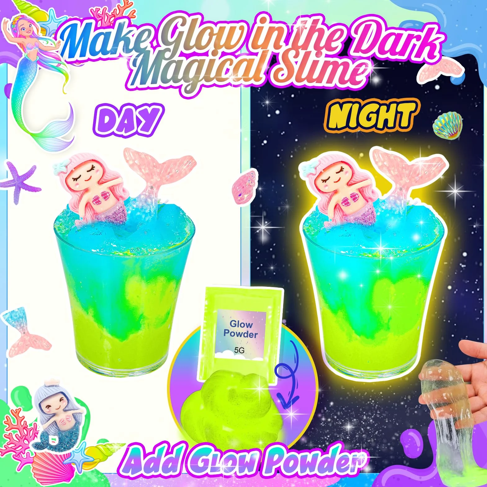 iKidiki Slime dla dzieci, prezent dla dziewczynki 6, 7, 8, 9, 10, 11, 12 lat, zestaw zabawkowy dla dziewczynki 6-12 lat, ręczne ćwiczenia, prezent dla dzieci, prezent na Boże Narodzenie, urodziny
