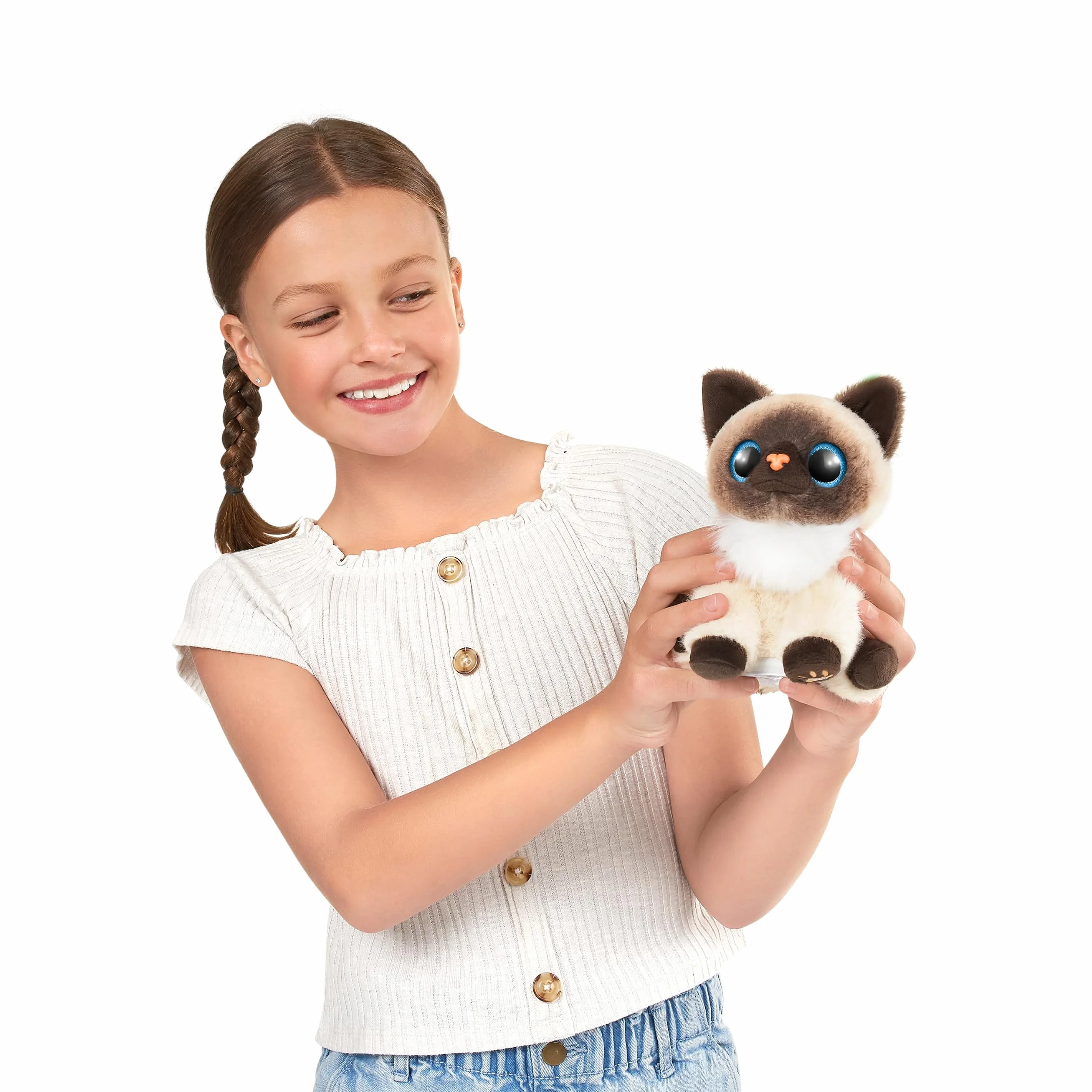 Pets Alive Smitten Kittens Surprise, Lucky, Nurture Play, Soft Toy Unboxing, interactive, 10 dźwięków, ultra miękkie pluszaki, Adopt Electronic Pet Kitten (Lucky)