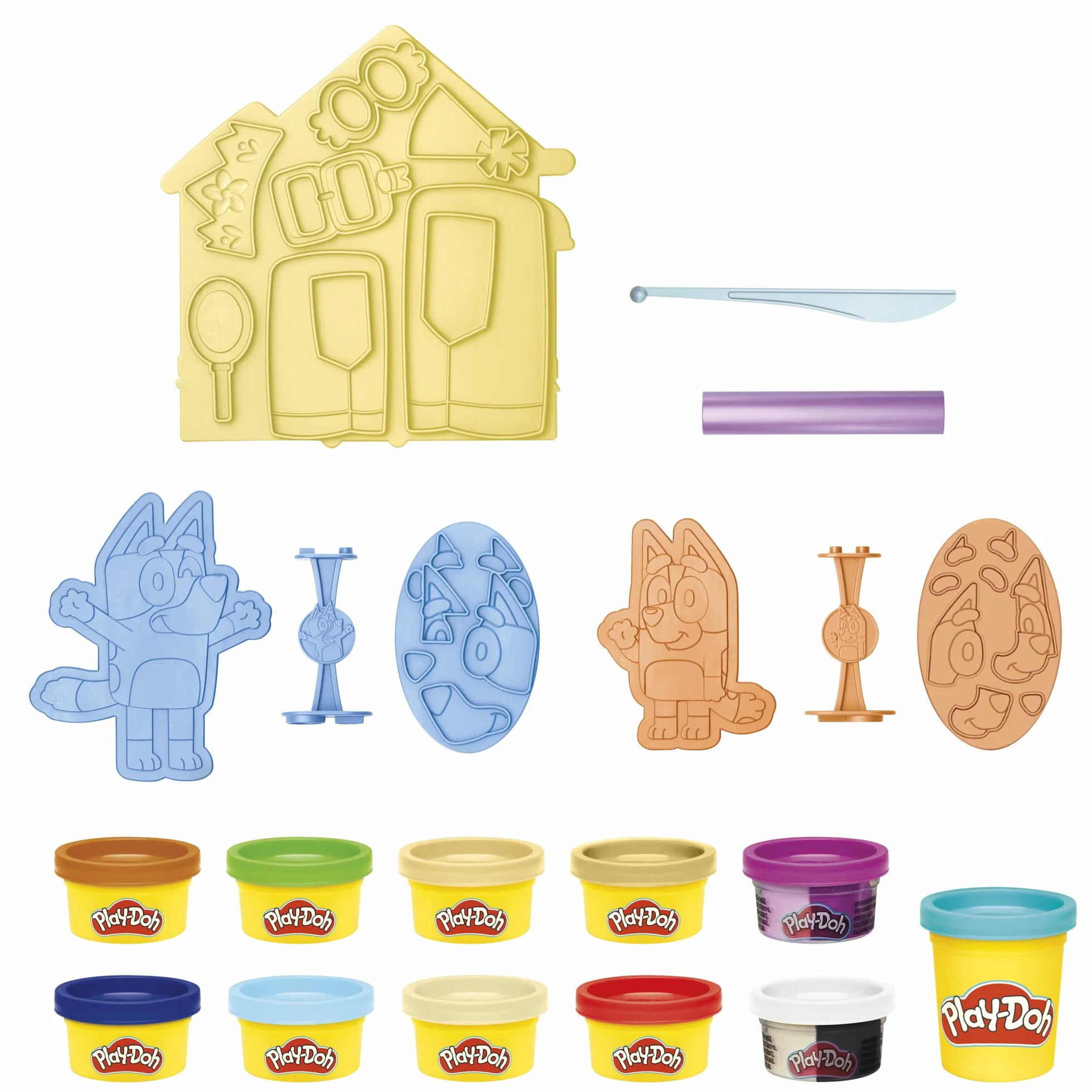 Zestaw do zabawy Play-Doh Przebrania Blue dla dzieci w wieku od 3 lat, 11 tub ciastoliny, produkt nietoksyczny