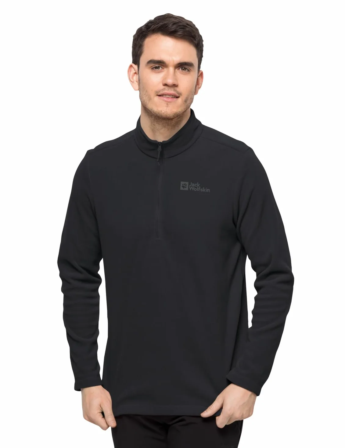 Jack Wolfskin Męski sweter Taunus Hz, czarny, M
