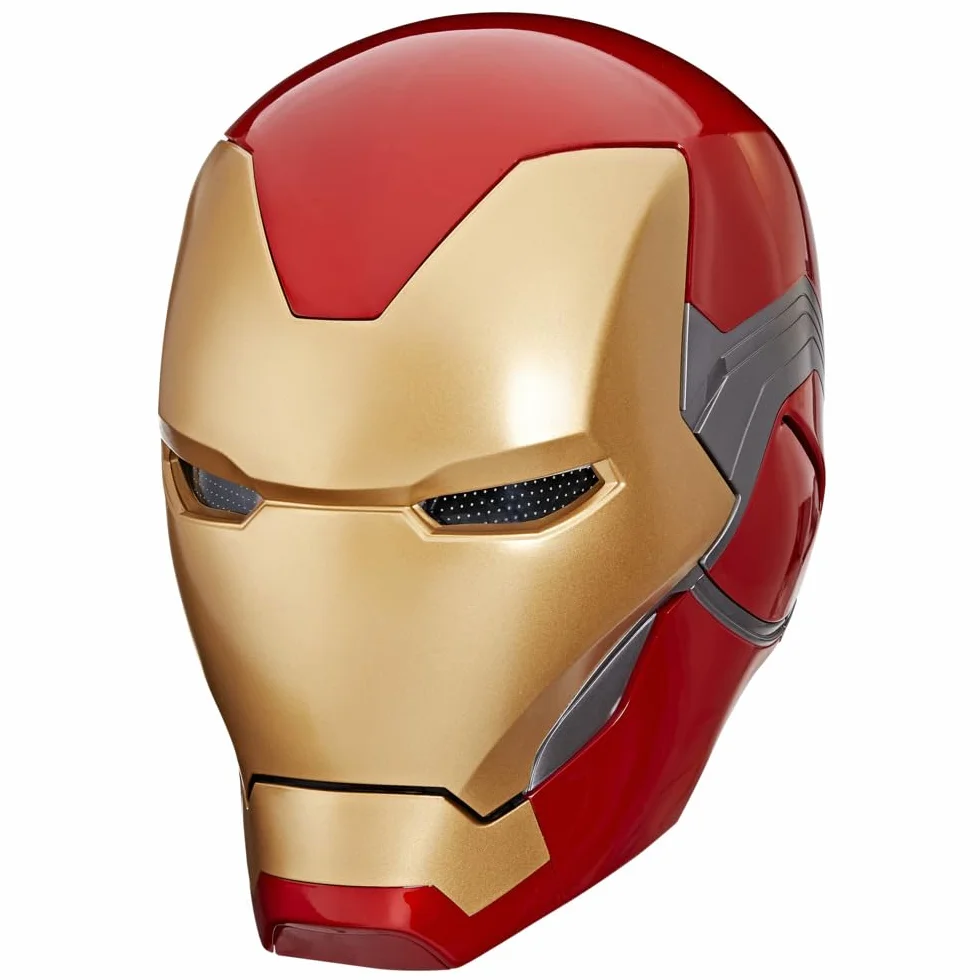 Avengers Marvel Legends Series Iron Man Premium elektroniczny kask z Light FX, Endgame sprzęt do odgrywania ról dla dorosłych, czerwony