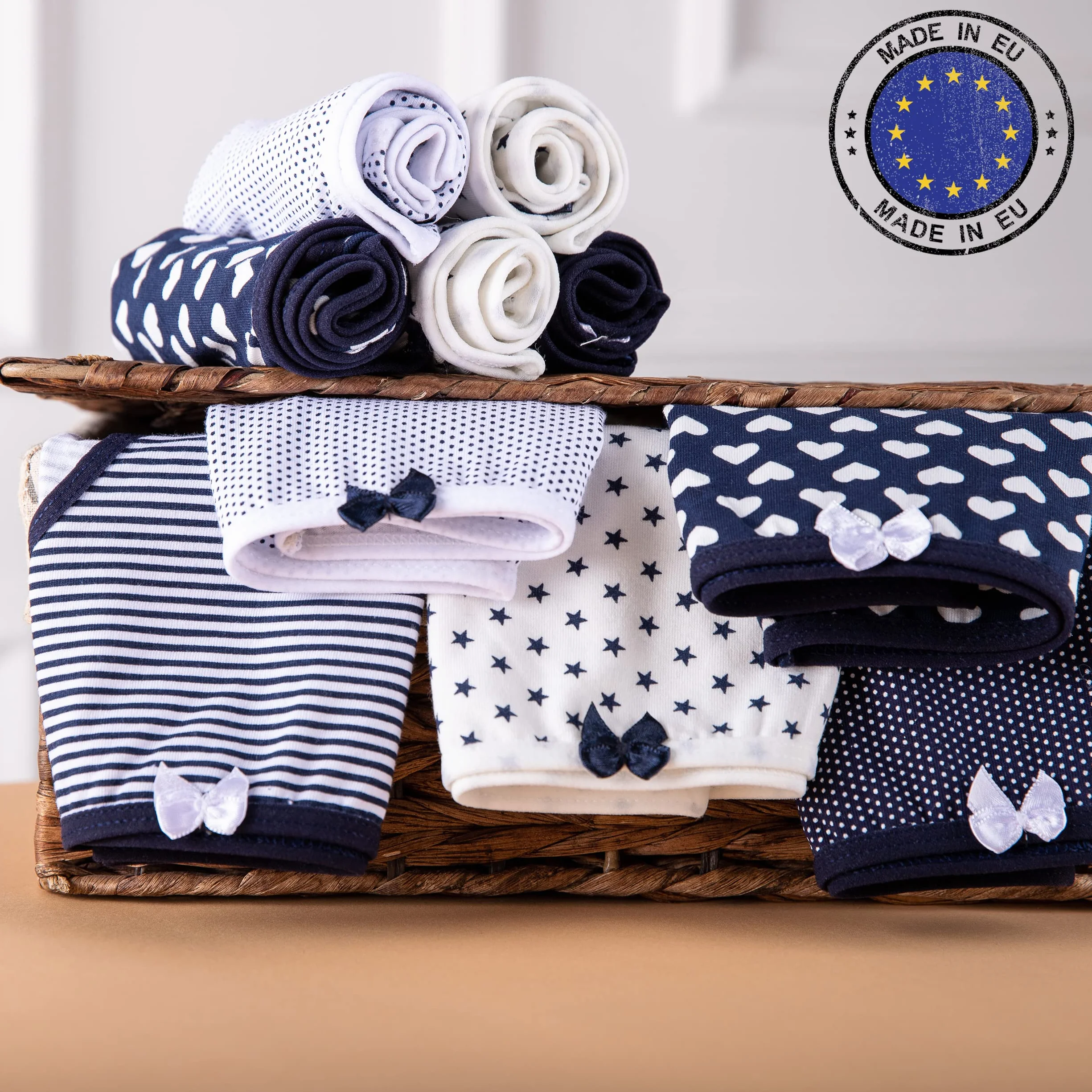 LOREZA ® 10 par bawełnianych majtek dziewczęcych, różne motywy, 92-170