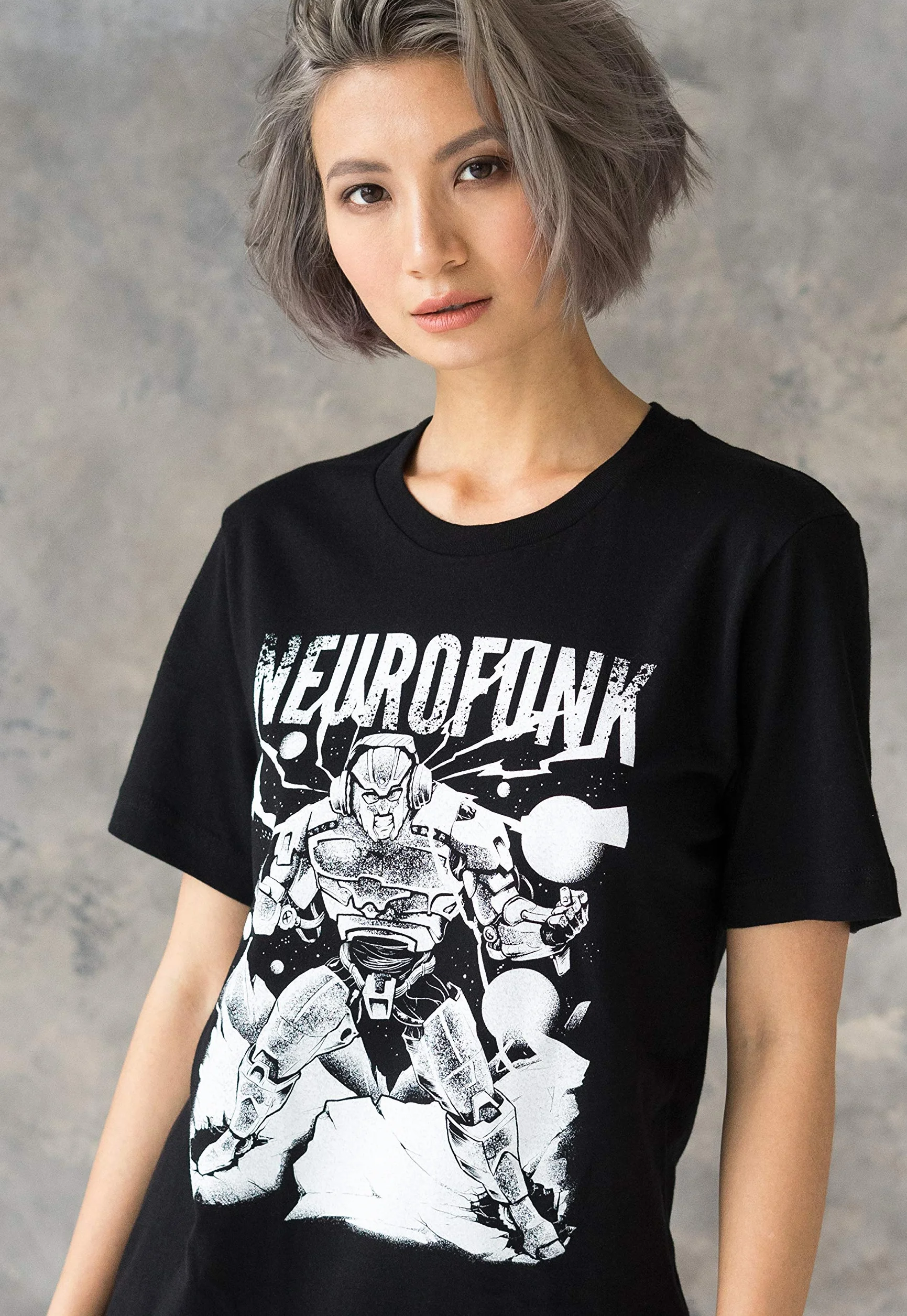 Neurofunk Destruction T-shirt - perkusyjny i basowy robot DJ muzyczny producent dżunglisty dubstep sitodruk koszulka top