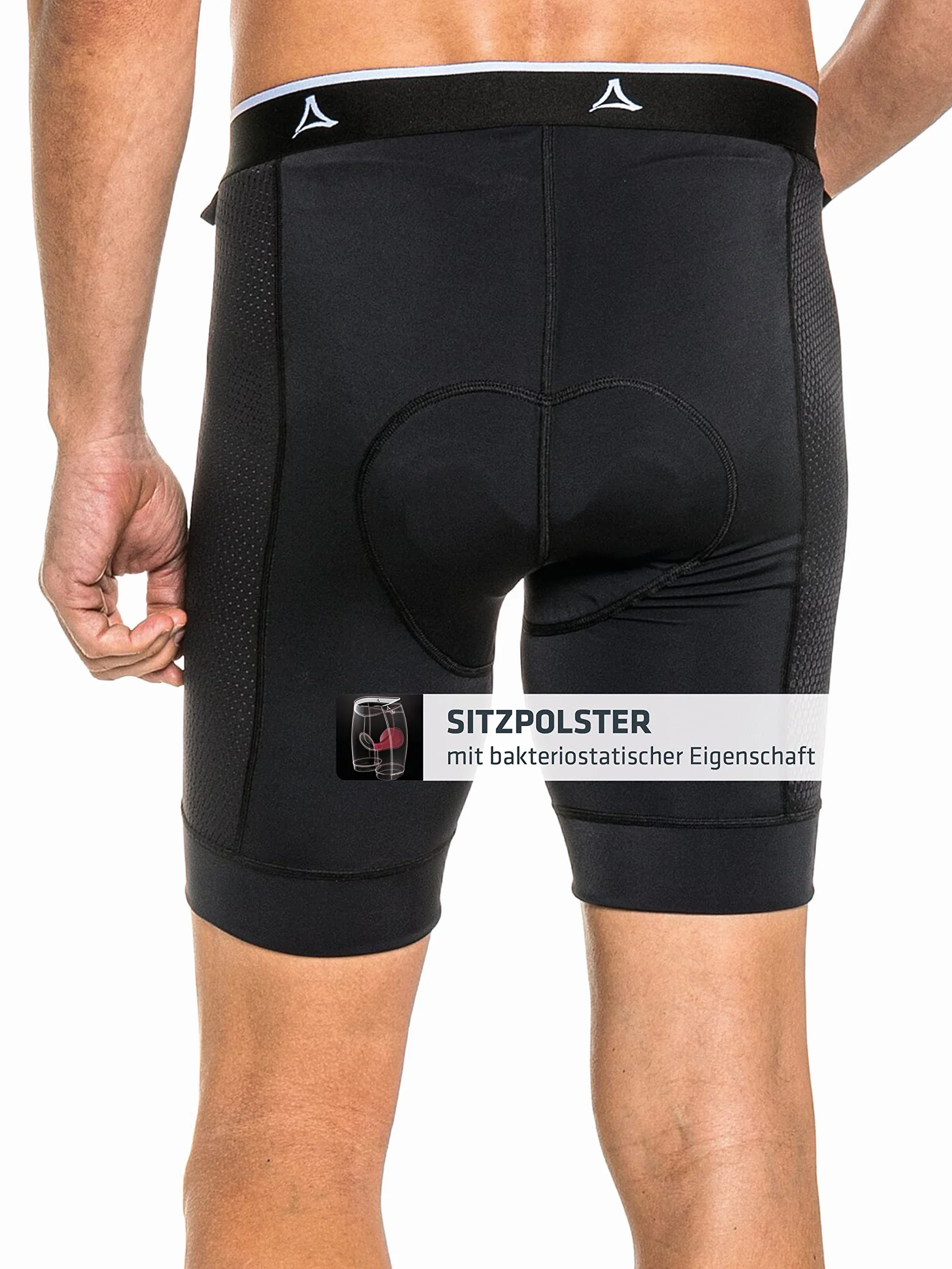 Schöffel Skin Pants 4h M - Oddychające spodenki rowerowe z wyściółką zapewniają optymalną wydajność, majtki rowerowe z 4-kierunkowym stretchem i bakteriostatyczną obróbką azotanu srebra Mężczyźni
