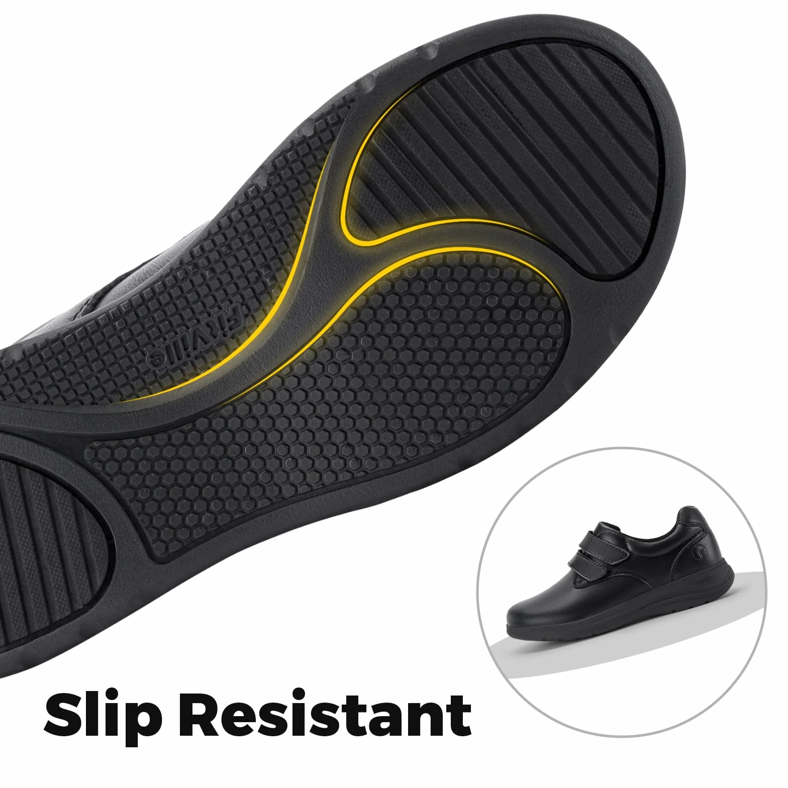 FitVille Diabetic Shoes Damskie bardzo szerokie skórzane kapcie ortopedyczne z regulacją na rzepy Wygodne eleganckie buty do chodzenia dla opuchniętych stóp