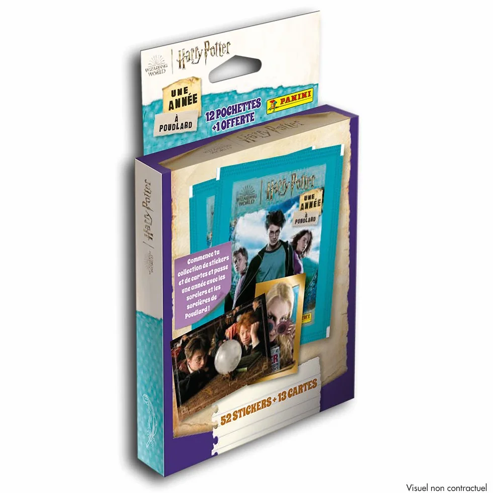 Panini- Multiset Harry Potter One Year in Hogwart Blister 12 kieszeni + 1 oferowany, druk literowy, 004387KBF13