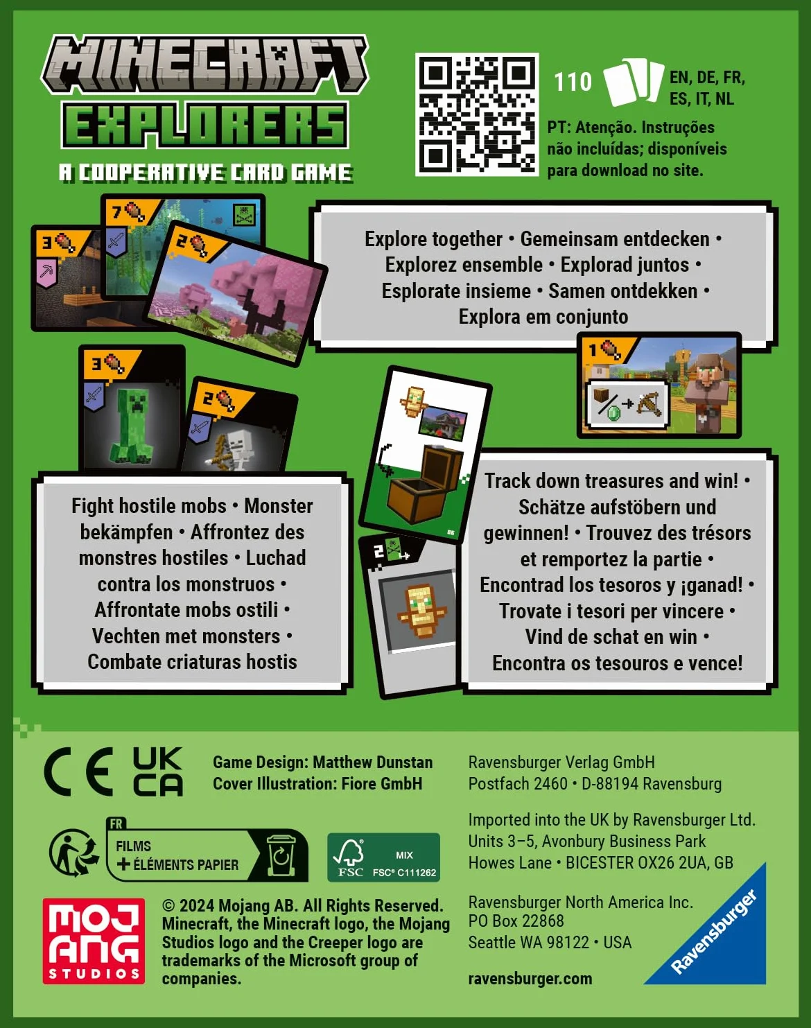 Ravensburger 21580 Minecraft Explorers - Kooperatives Kartenspiel für 1-4 Personen ab 8 Jahren: A Cooperative Card Game