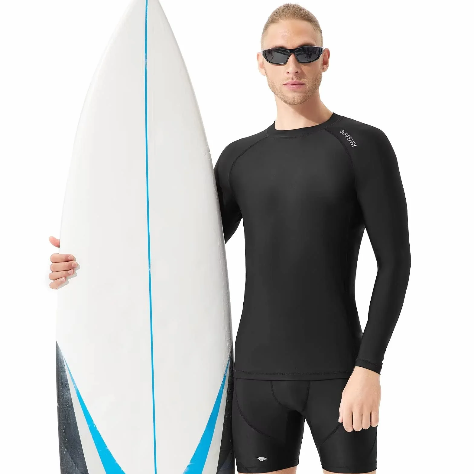 Rashguard męska koszulka z długim rękawem, ochrona przed słońcem, Rash Vest Men, Rash Guard, do surfowania, pływania, wędkowania, wędrówek