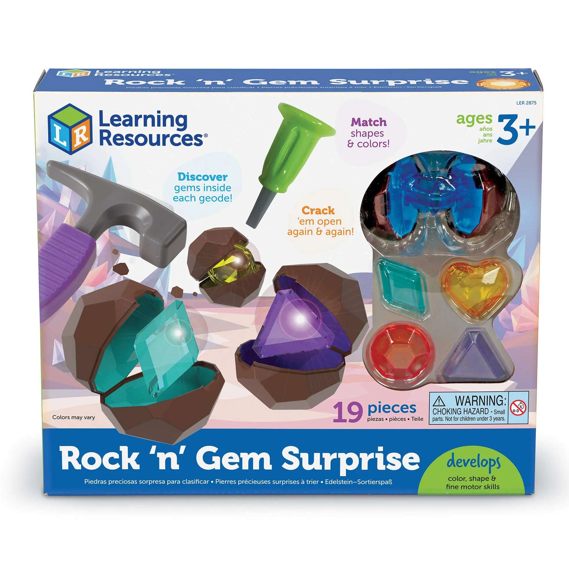 Learning Resources Rock 'n' Gem Niespodzianka Zabawki 19-Kawałek Zestaw