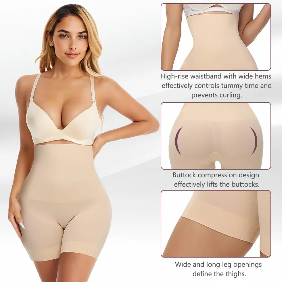DiULi Damskie majtki wyszczuplające brzuch, wysoka talia, gorset z nogawkami, modelująca figurę, kontrola brzucha, bielizna modelująca sylwetkę, damskie bielizna modelująca, mocne formowanie ciała dla