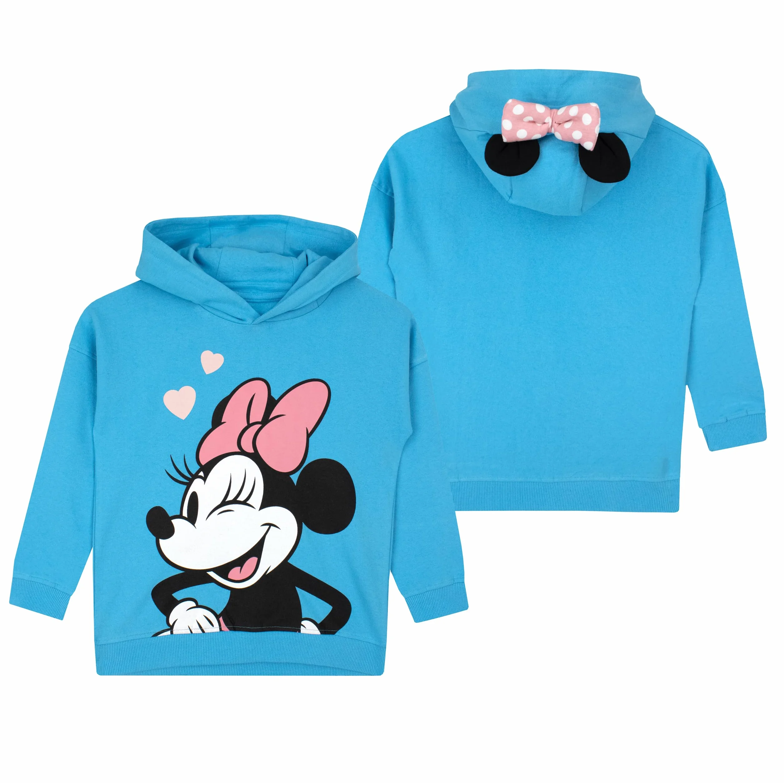 Disney Girls Minnie Mouse Hoodie | Bluza Dla Dziewczynek z Uszkami Minnie 3D | Oficjalnie Licencjonowany Merchandise Minnie Mouse