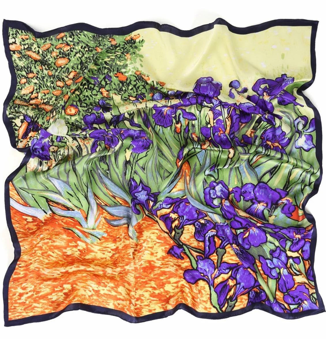 Damska chusta jedwabna z motywem Van Gogh Impresjonizm Sztuka