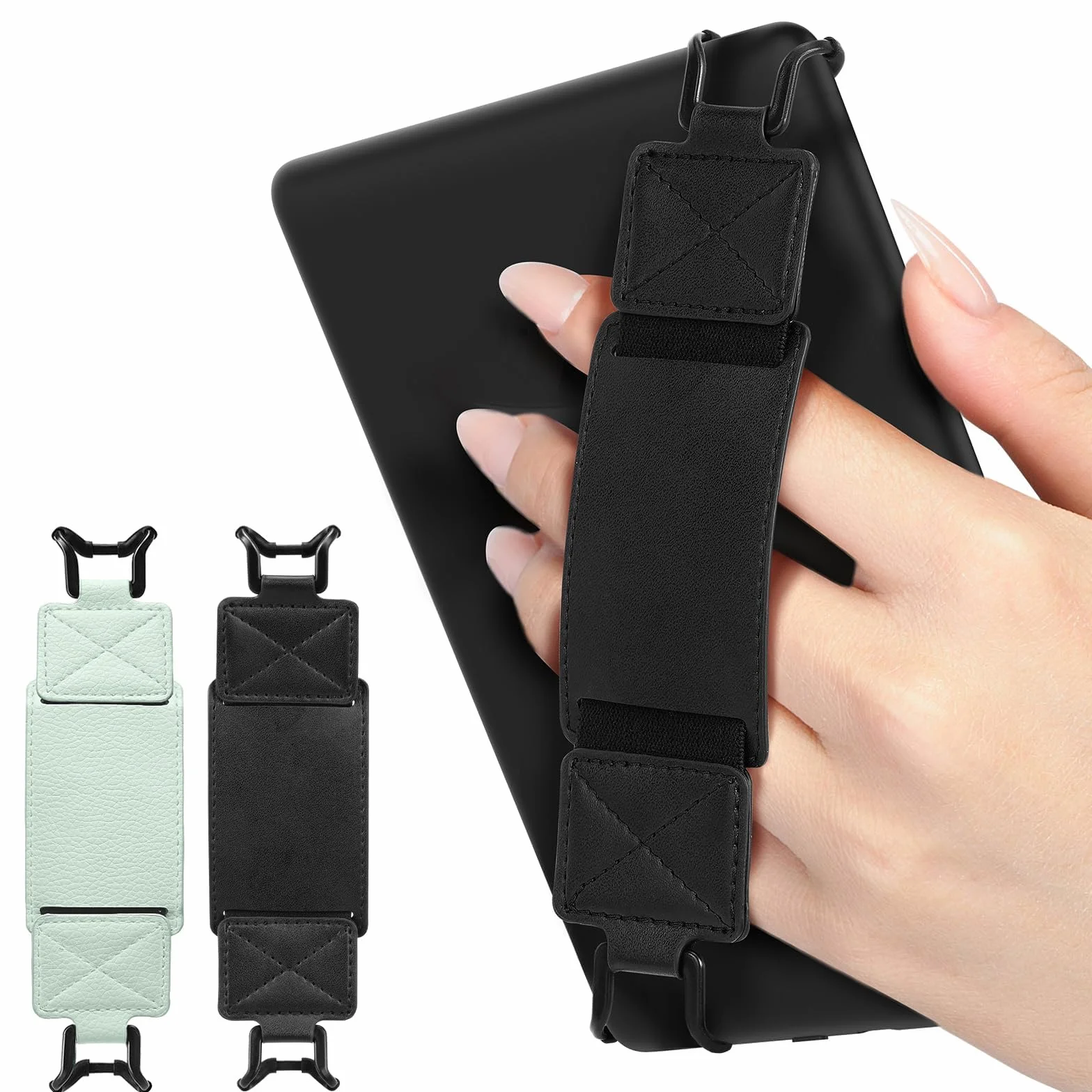 MoKo 2 Pack Security Hand Strap for 6-8" Kindle eReaders Fire Tablet-Kindle/Kobo/Voyaga/Lenovo/Sony E-Book Tablet, High-Elasticity Versatile Hand Strap Lightweight Finger Grip Holder