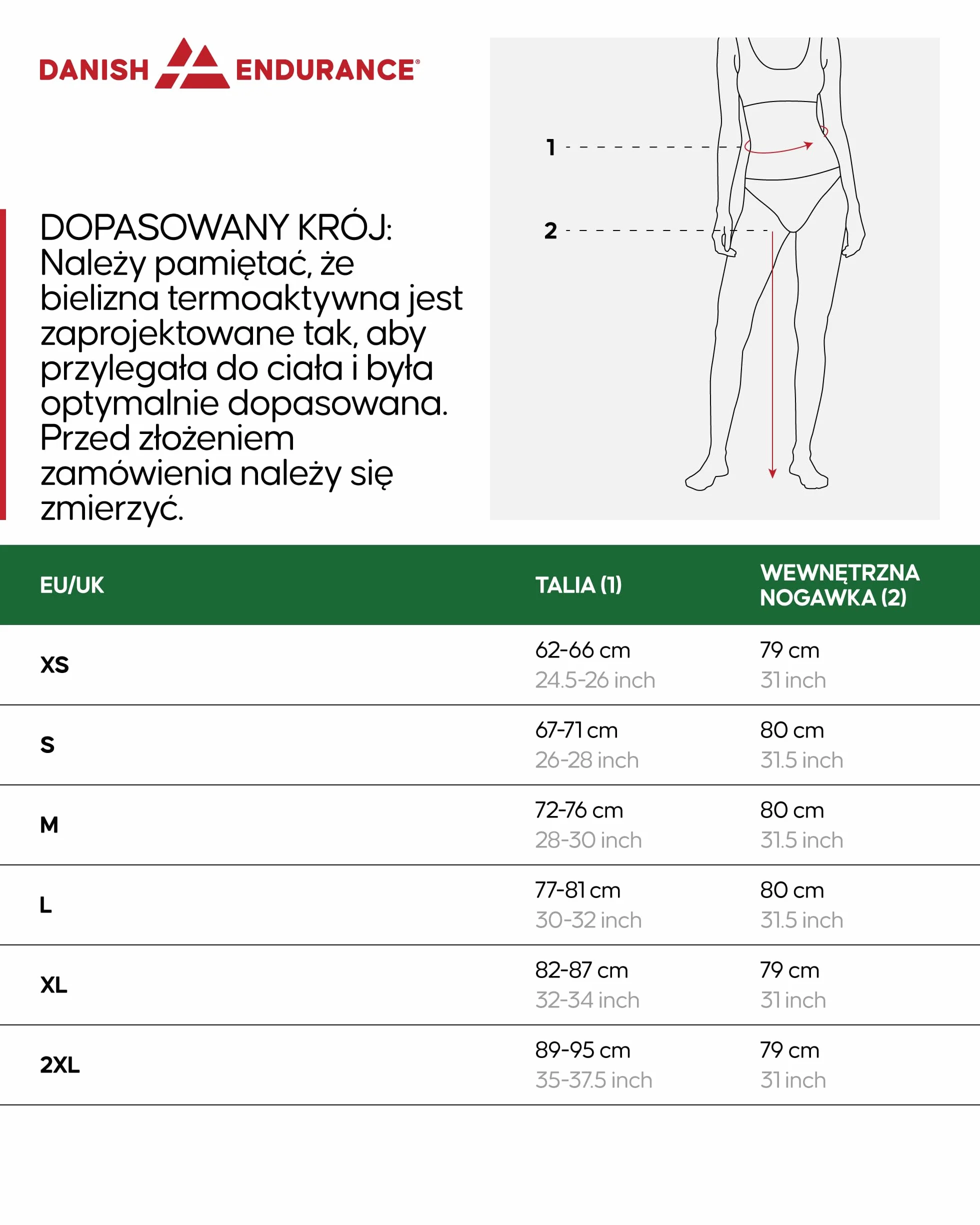 DANISH ENDURANCE Damskie Legginsy Termiczne z Wełny Merino, Damska Bielizna Termoaktywna, Damskie Legginsy Zimowe z Warstwą Bazową