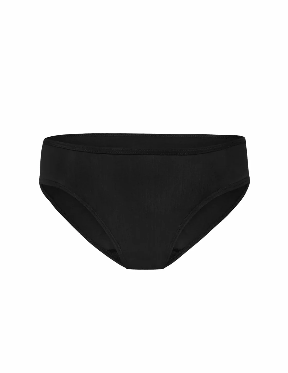Modibodi Spodnie menstruacyjne dla nastolatek stroje kąpielowe czarne majtki bikini - bielizna menstruacyjna -lekkie umiarkowane