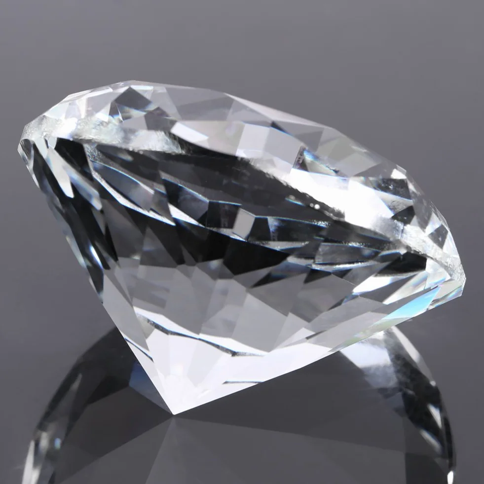 Kamień z syntetycznego diamentu o średnicy 60 mm, okrągły diament cięty maszynowo, duża biżuteria ze sztucznego kryształu z przezroczystego szkła Rhinestone