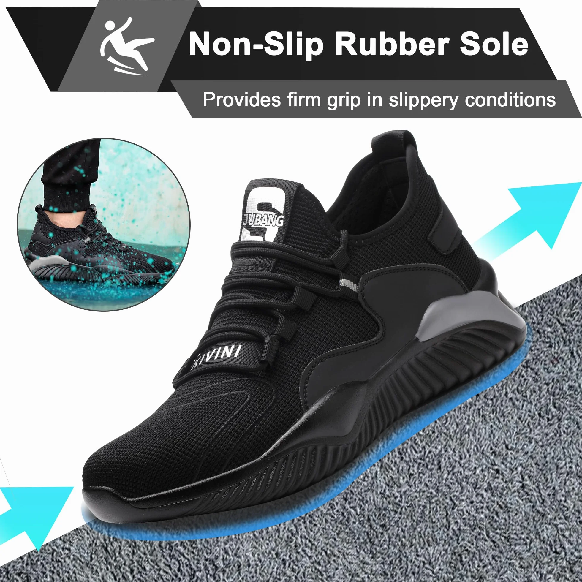 Buty ochronne dla mężczyzn i kobiet S3 lekkie sportowe obuwie ochronne stalowe palce antypoślizgowe buty budowlane 36EU-46EU