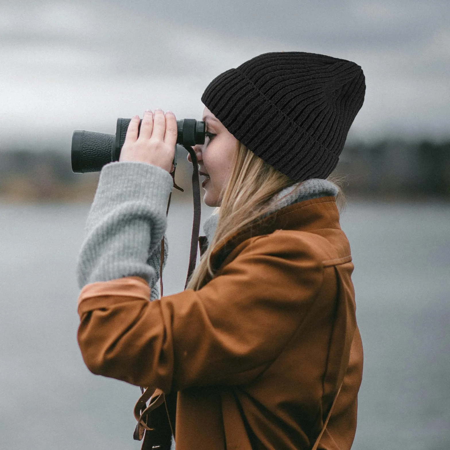 Wełniana czapka, ciepła czapka beanie z polaru, unisex, czapka zimowa, miękka i gruba czapka z dzianiny dla kobiet i mężczyzn