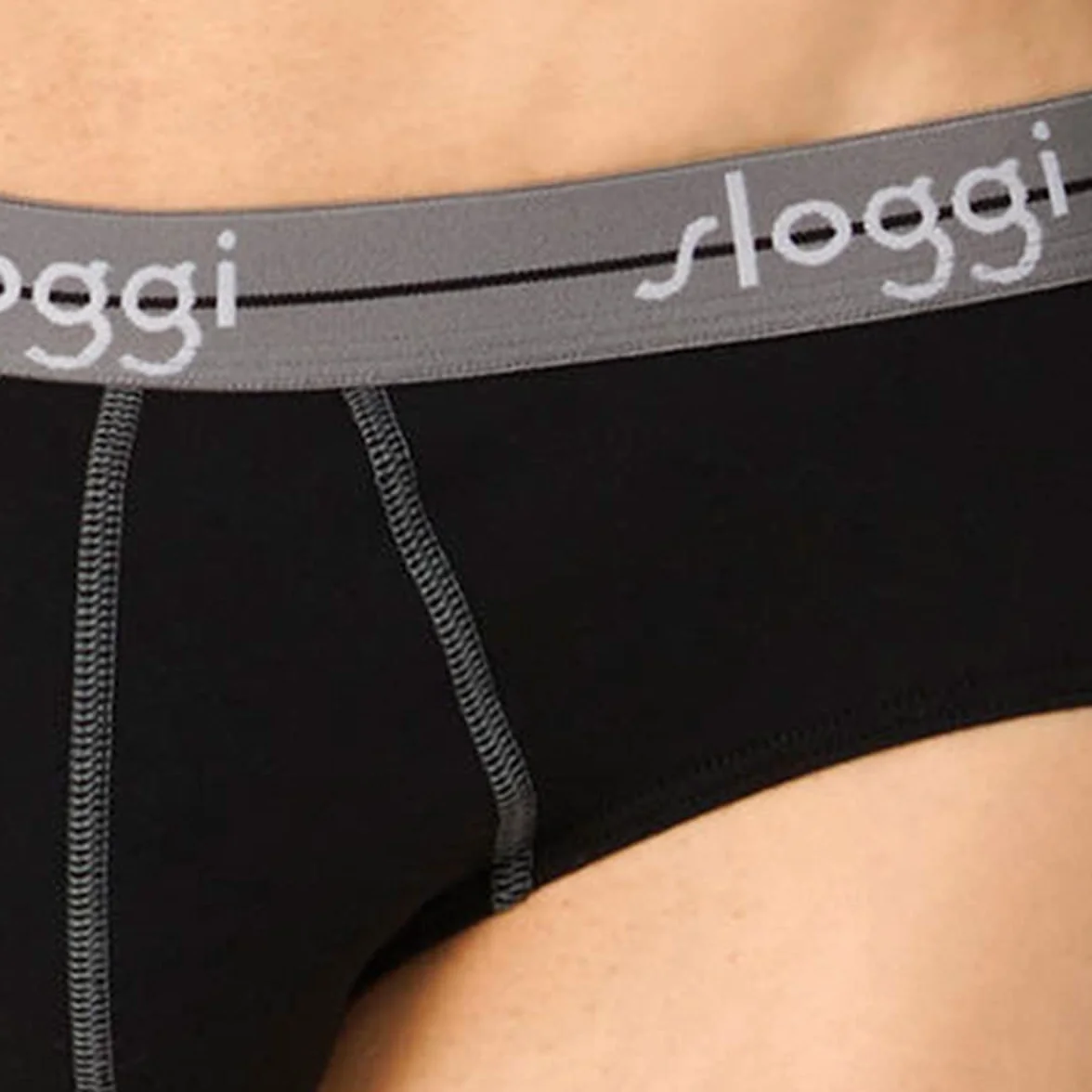 Sloggi Męskie slipy (2 sztuki), Połączenie szarej kombinacji., L