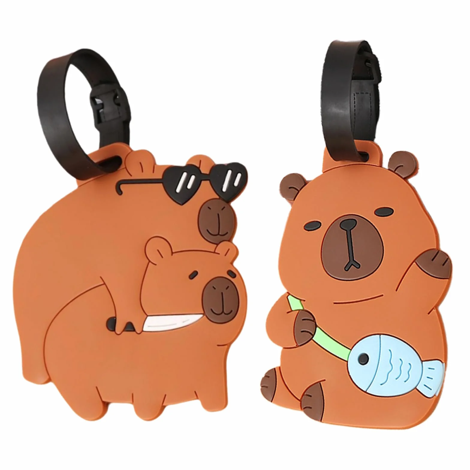 Etykiety na walizki lotnicze, Capybara, etykiety na walizki podróżne, 2 sztuki etykiety na walizkę samolotu, znaczniki walizki z imieniem i adresem, podróżą, bagażem, torebkami, torebkami