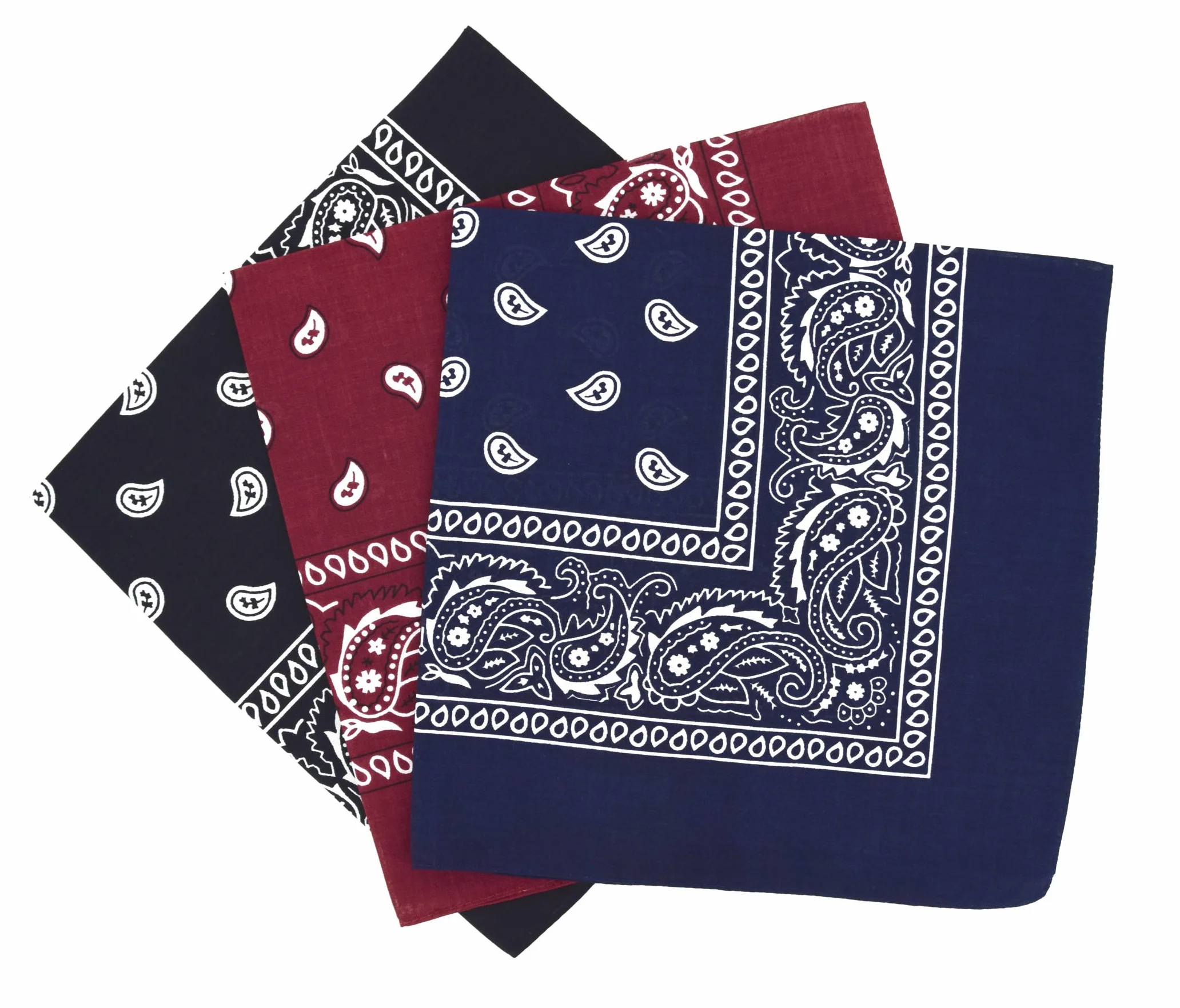 Zestaw 3 bandany Paisley dla kobiet i mężczyzn 57 x 57 cm