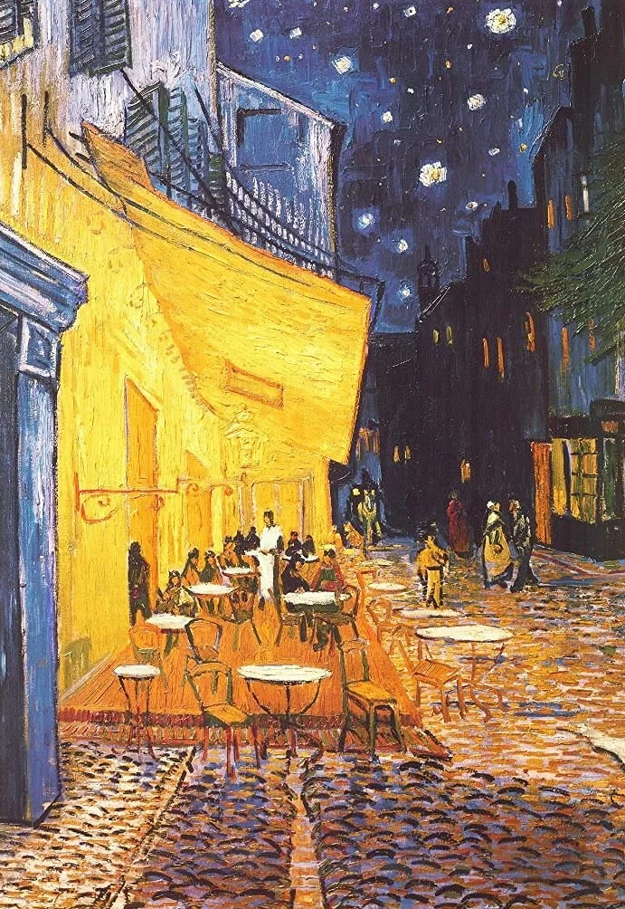 VON LILIENFELD etui na okulary Vincent van Gogh nocna kawiarnia okulary ściereczka z mikrofibry do czyszczenia okularów pudełko na okulary solidne etui pokryte tkaniną