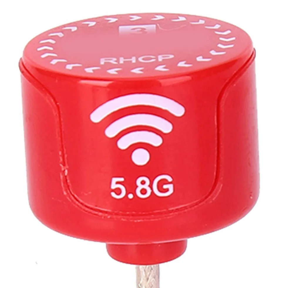 Antena VGEBY 5,8 GHz, 5,8 GHz 3 dBi RHCP o wysokim wzmocnieniu, spolaryzowana kołowo, pasuje do FPV Racing Drone RC Części Akcesoria Czerwony (UFL)