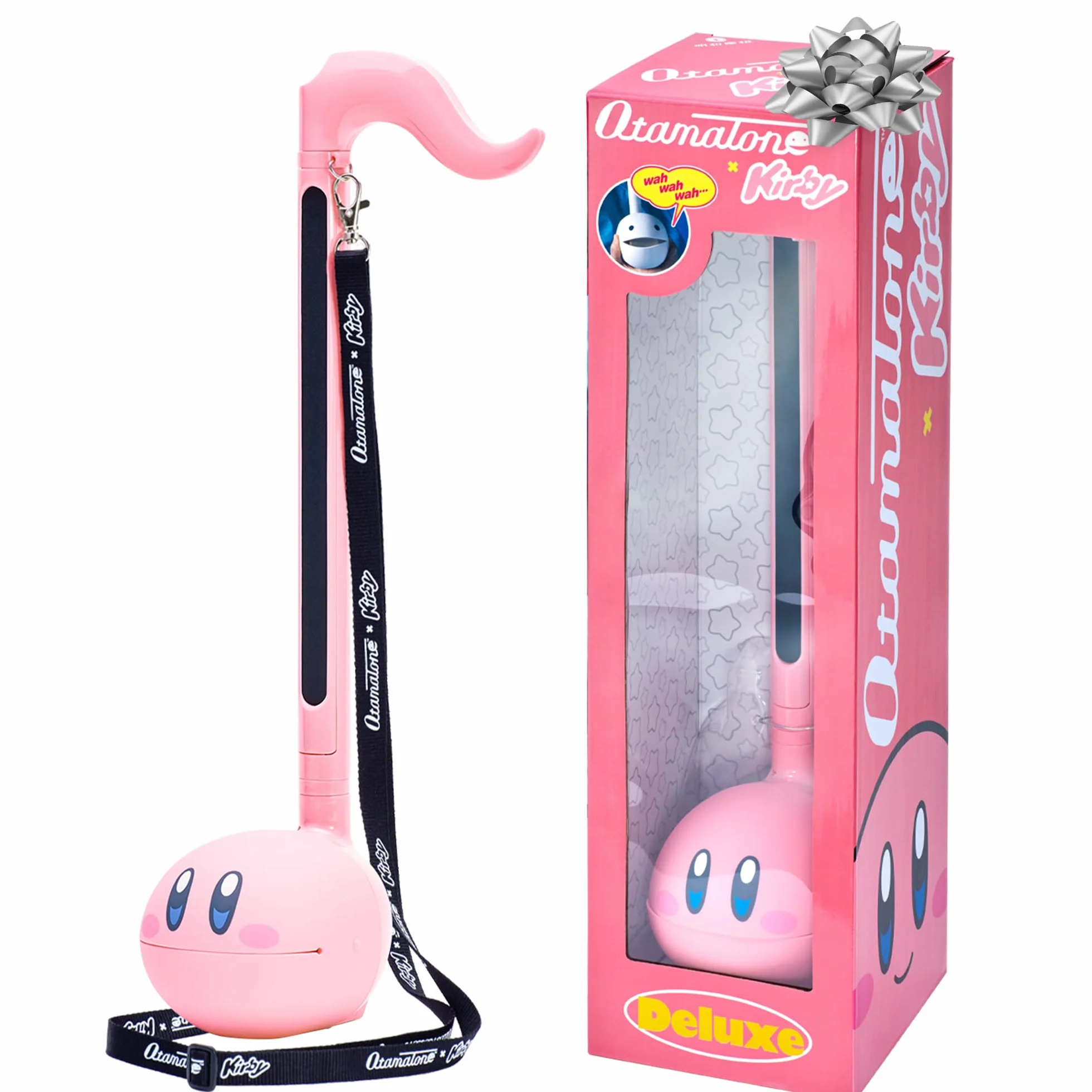 Otamatone Deluxe Kirby Japoński elektroniczny instrument muzyczny, przenośny, wrażliwy na dotyk, cyfrowy muzyczny syntezator, zabawa dla dzieci i dorosłych, na urodziny, świąteczne zabawki do grania