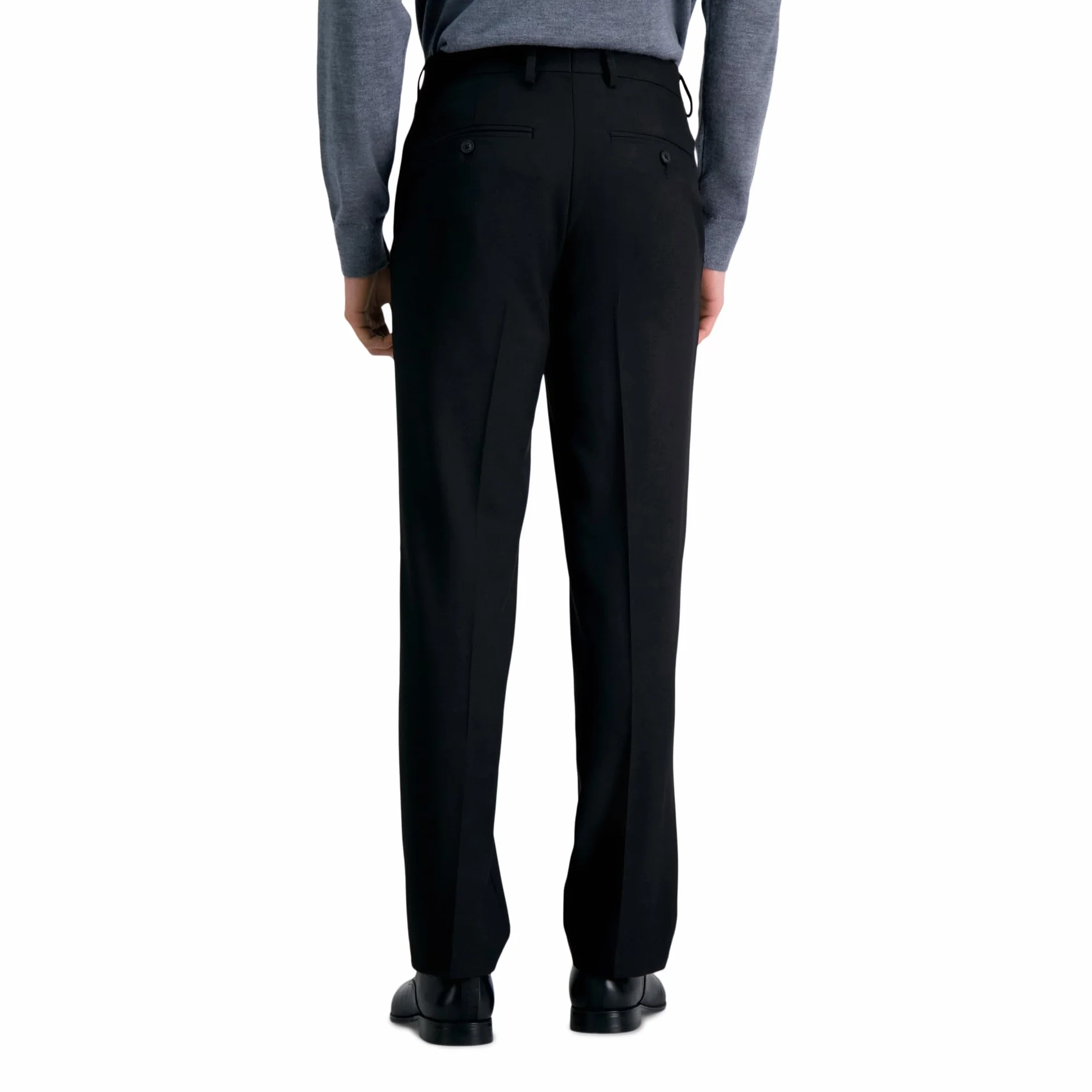 Haggar Premium Comfort Straight Fit Flat Front Dress Pant - Garnitur — spodnie Mężczyźni