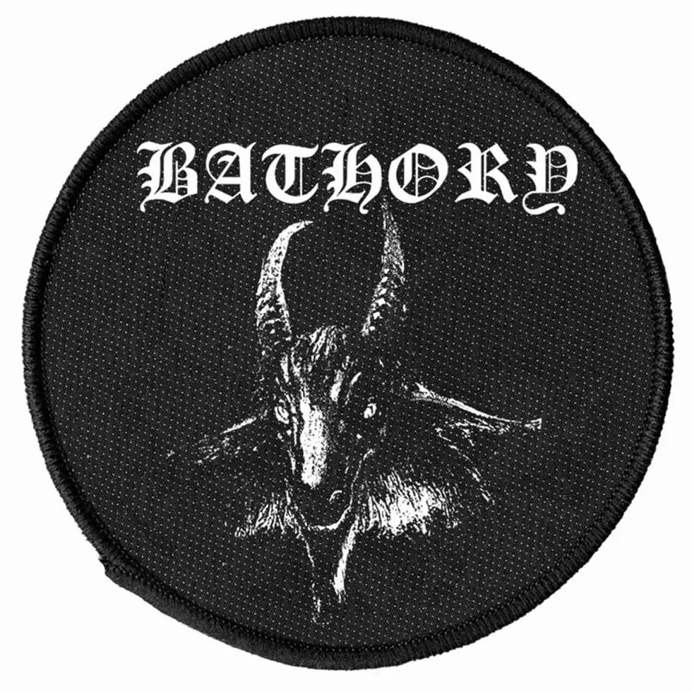 Plastichead Bathory Goat Band Logo koło naszywka jeden rozmiar, Czarny, Rozmiar uniwersalny