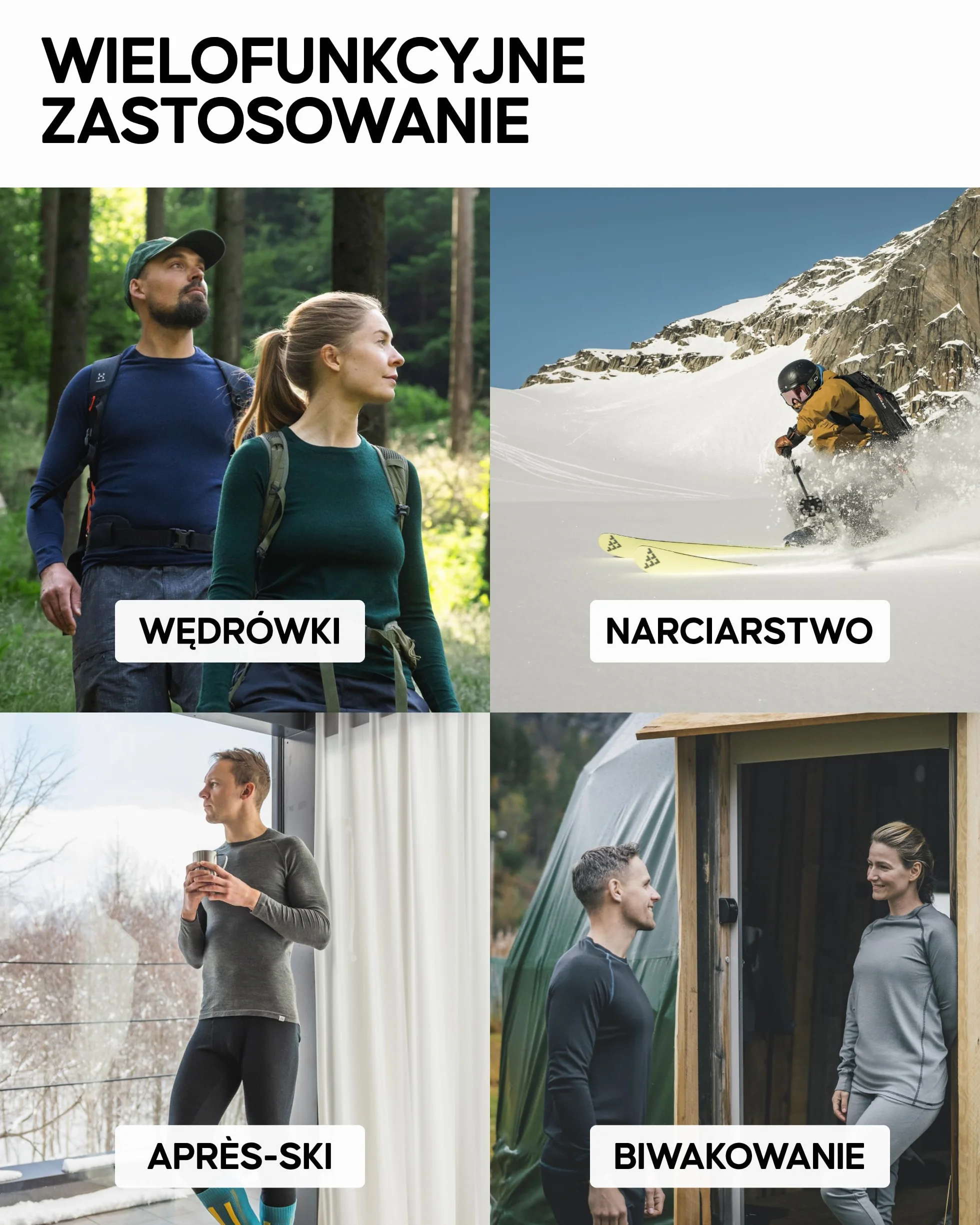 DANISH ENDURANCE Bielizna Merino Termoaktywna Męska, Koszulka Termiczna Męska, Długi Rękaw, Wełna Merino, z Zamkiem lub Bez Zamka