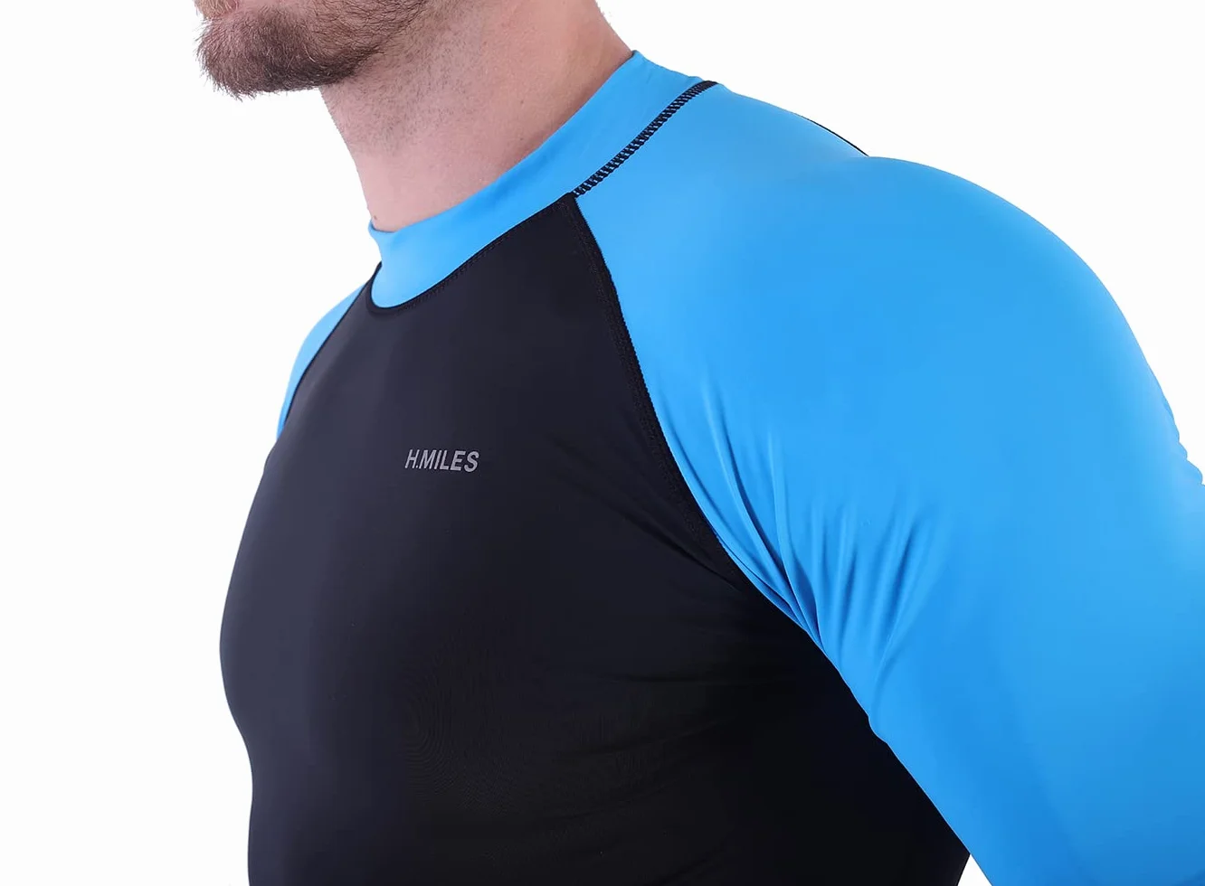 Koszulka męska Rashguard Rashguard z krótkim rękawem, czarna, do snorkelingu, pływania, surfowania, nurkowania, ochrona przed promieniowaniem UV, koszulka na plażę, z krótkim rękawem