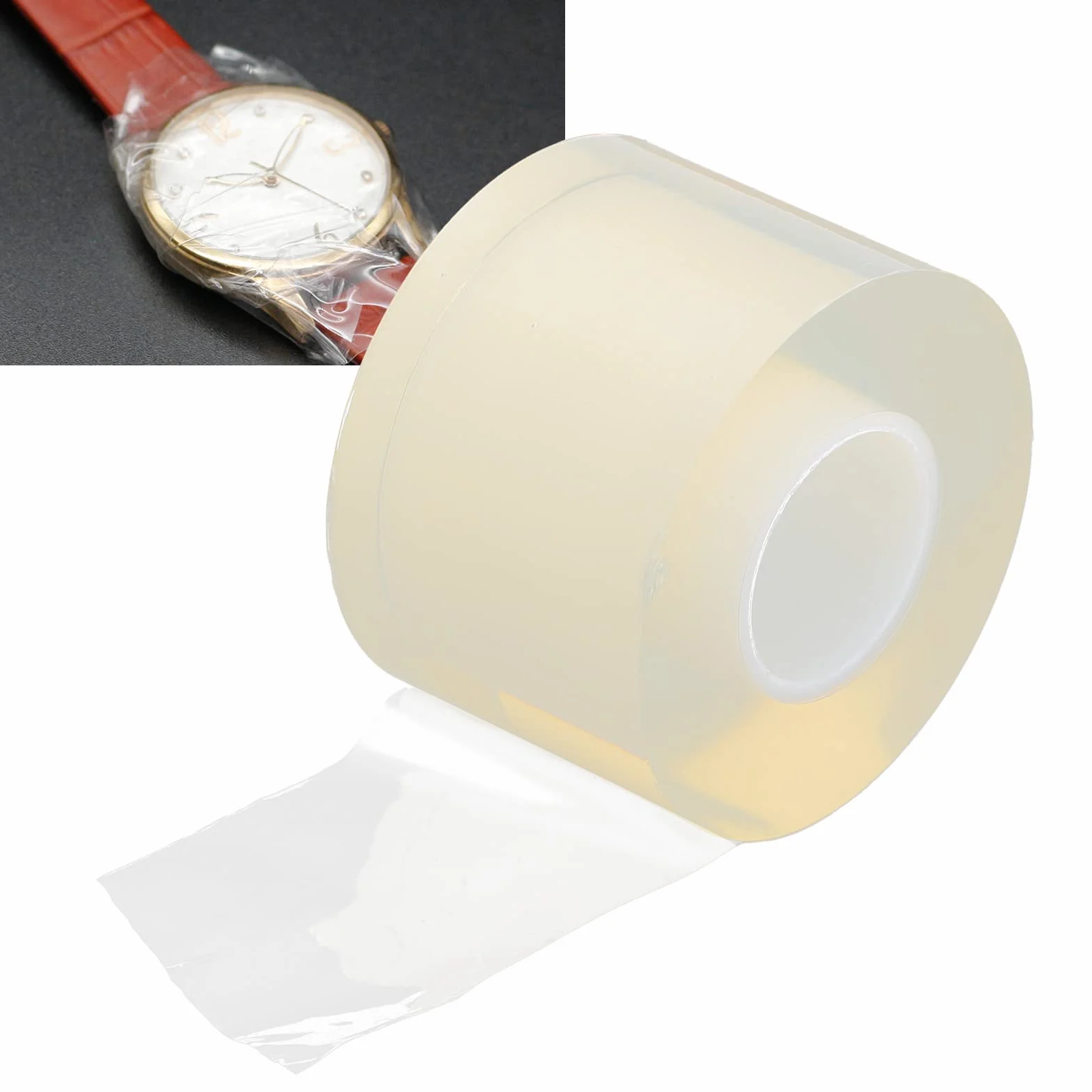 Folia ochronna, Wrap Watch Antystatyczny Przezroczysty Zegarek Plastikowy Wrap Zegarek Folia Ochronna Wszędzie Wokół Wyglądu Biżuteria Protector Tape Narzędzia do zegarków Pokrywa Film Anti Watch