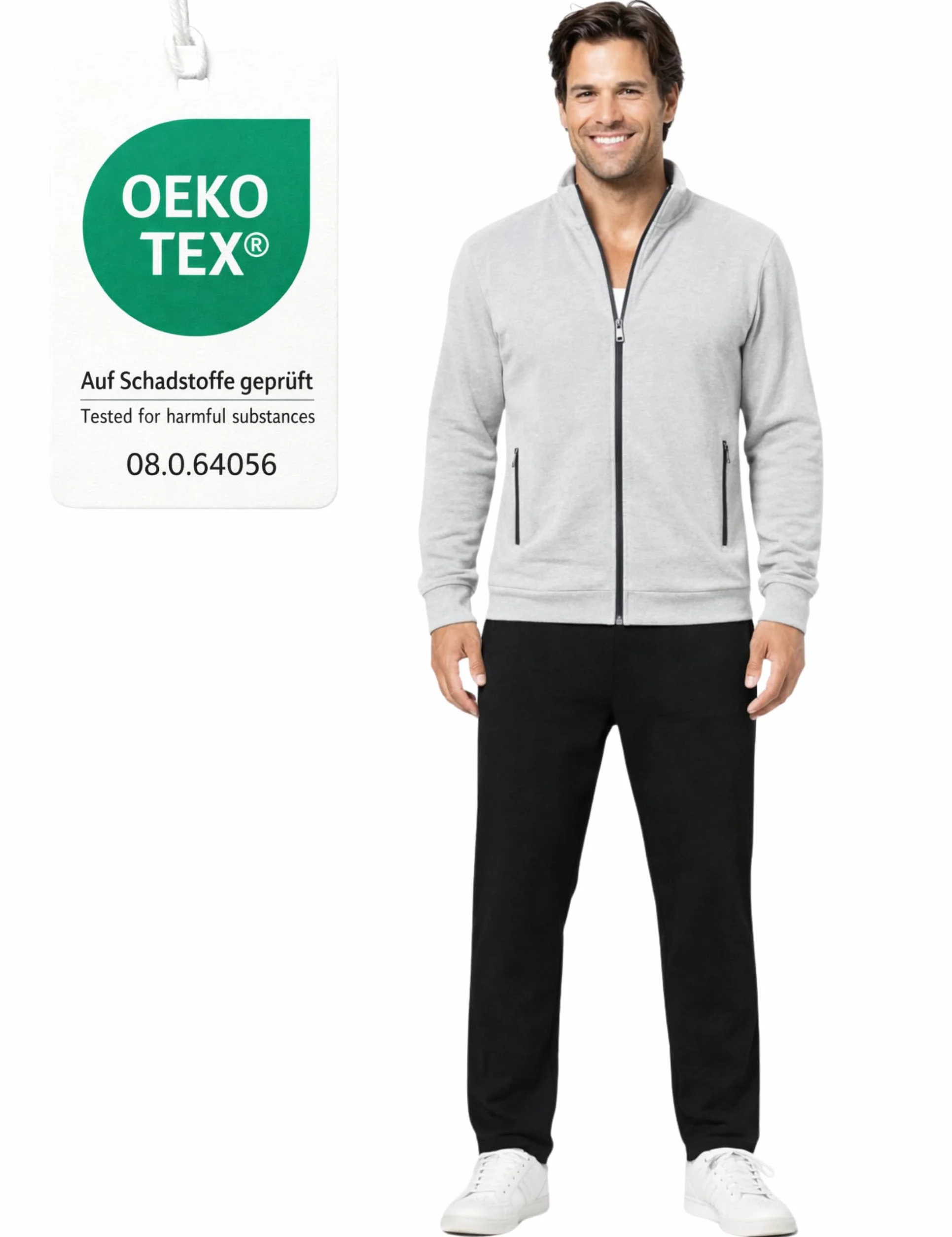 Morgenstern Męski dres domowy - dres treningowy - dres sportowy - bawełna - komplet